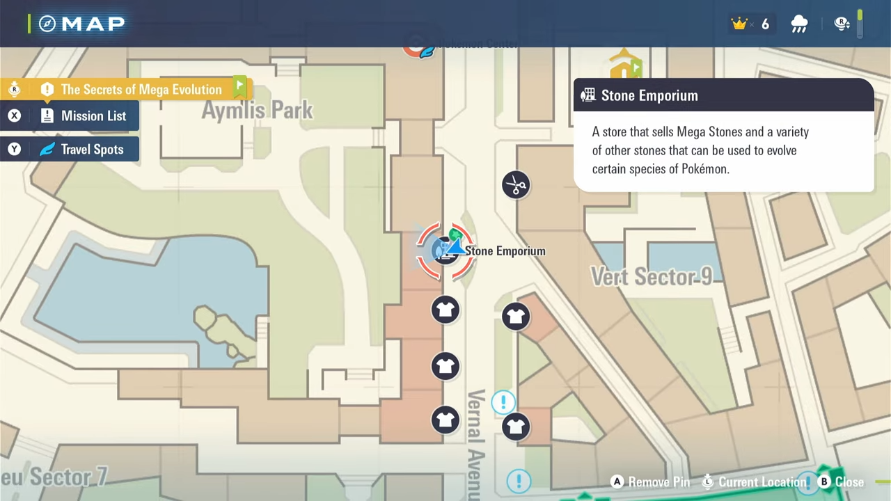 Stone Emporium location in Pokemon Legends Z-A.