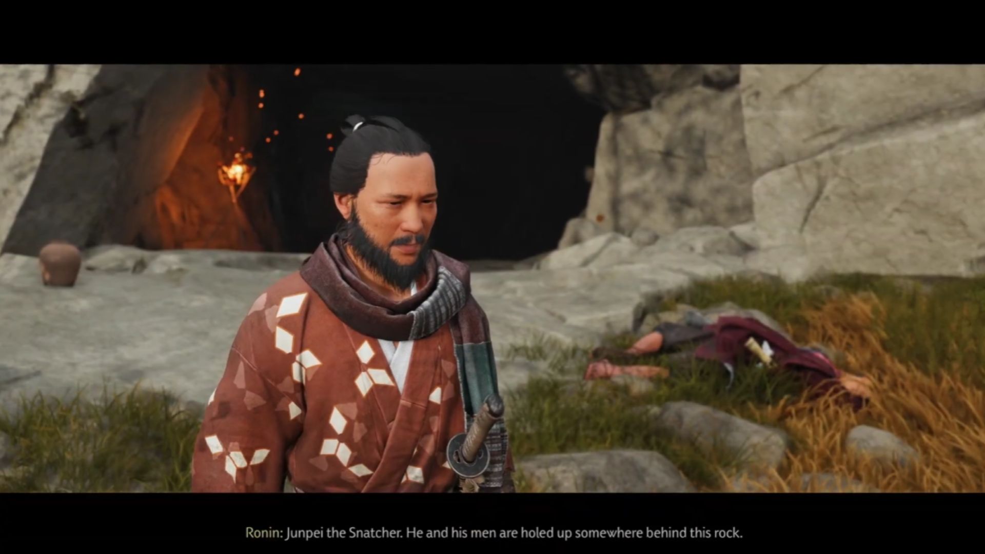 Find the man outside the cave (Source: Sony Interactive Entertainment | WoW Quests/YouTube)