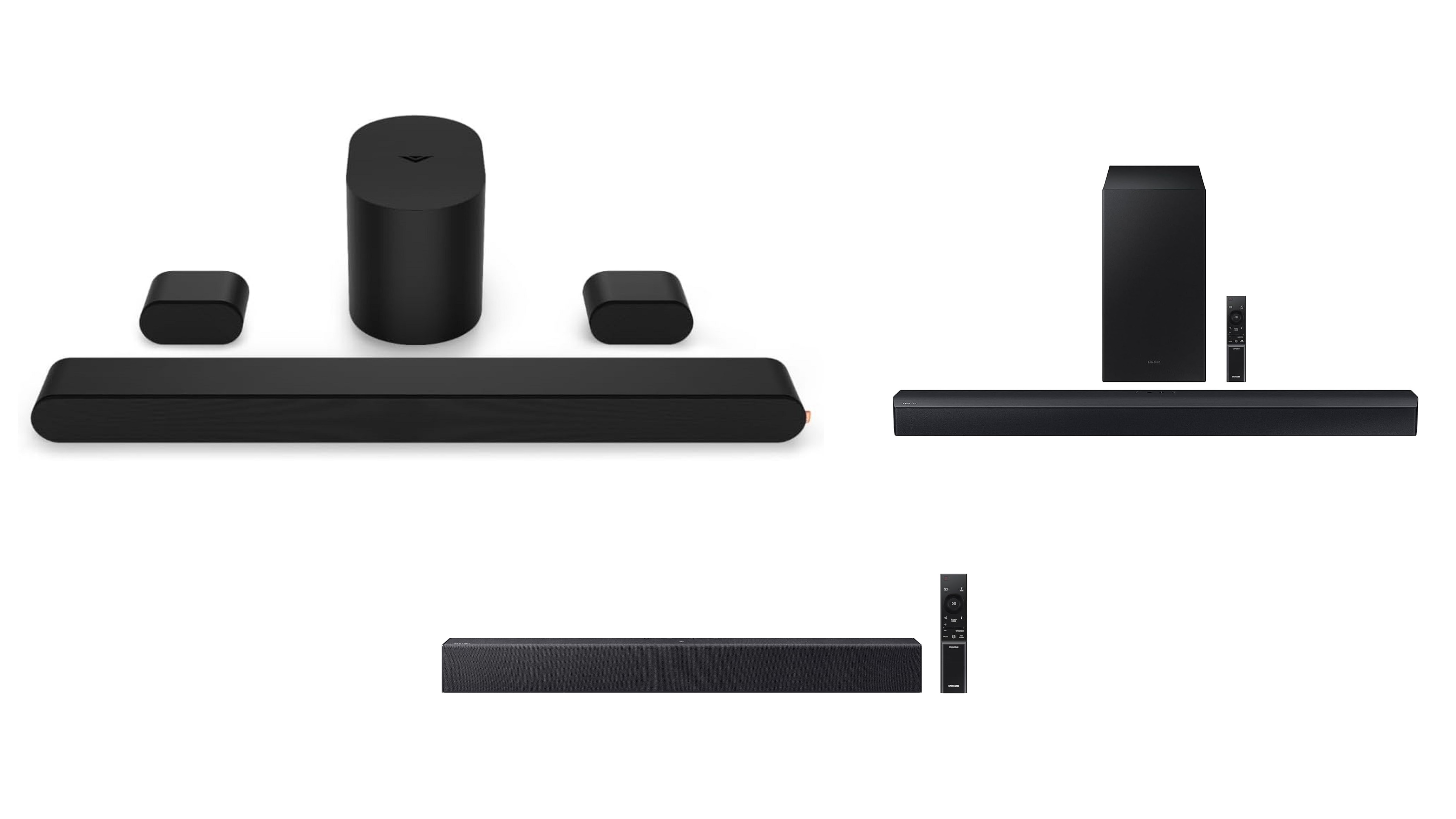 Picture of a collection of Soundbars with Subwoofers