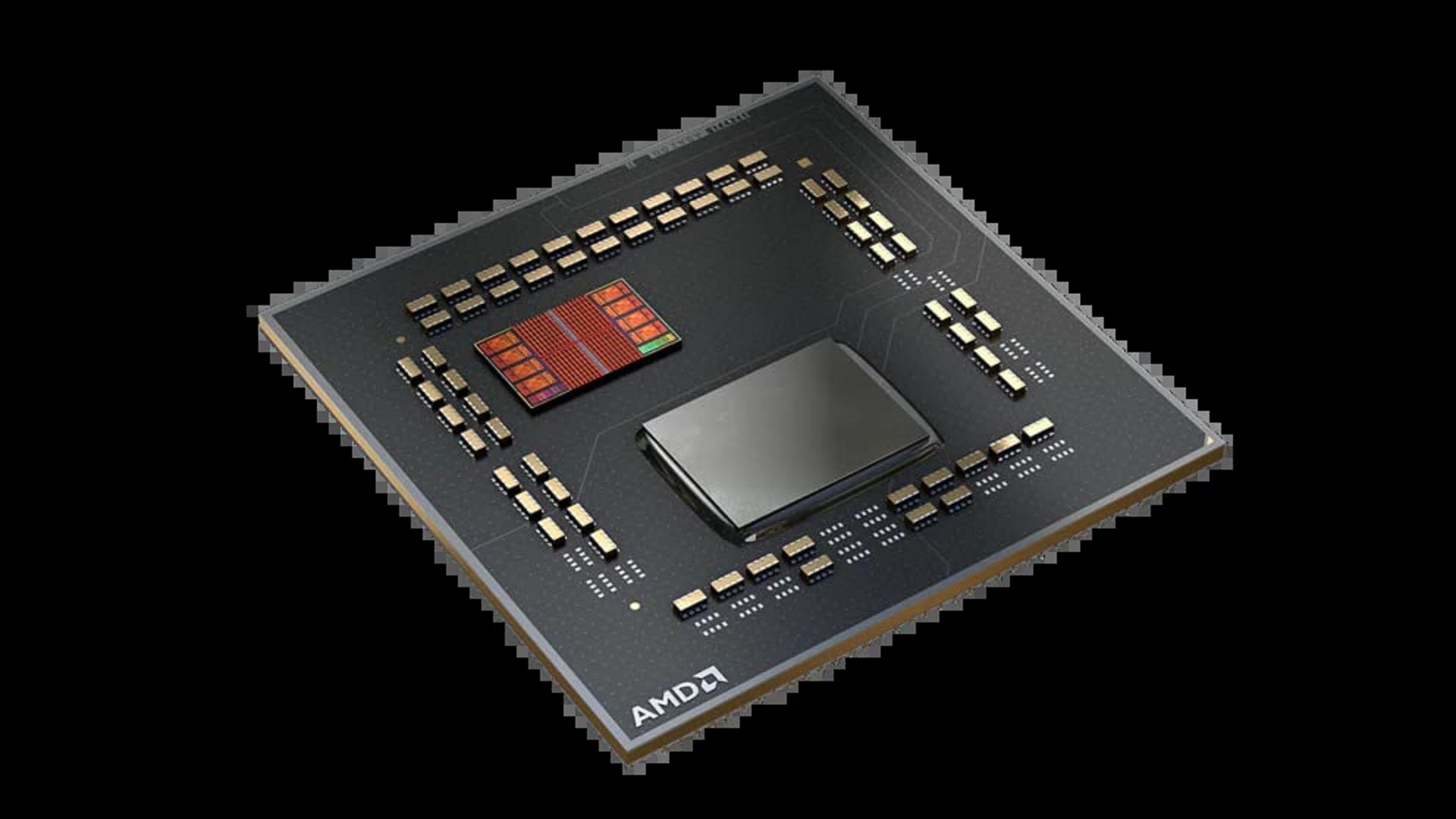 Picture of Zen 3 CPU with X3D CCD