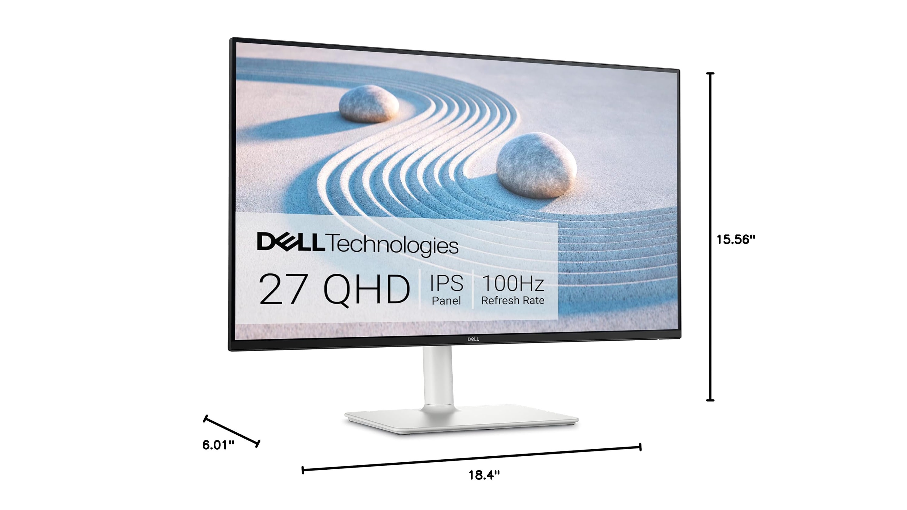 Picture of Dell 27-inch monitor size