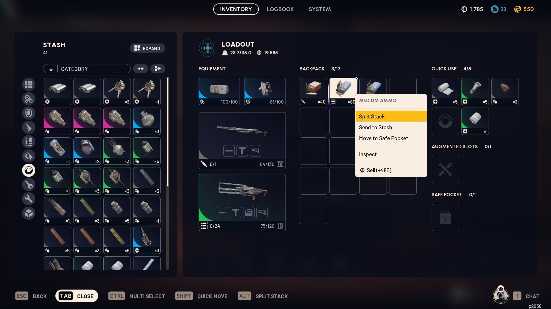 Choose the highlighted option to create custom stacks (Source: Embark Studios)