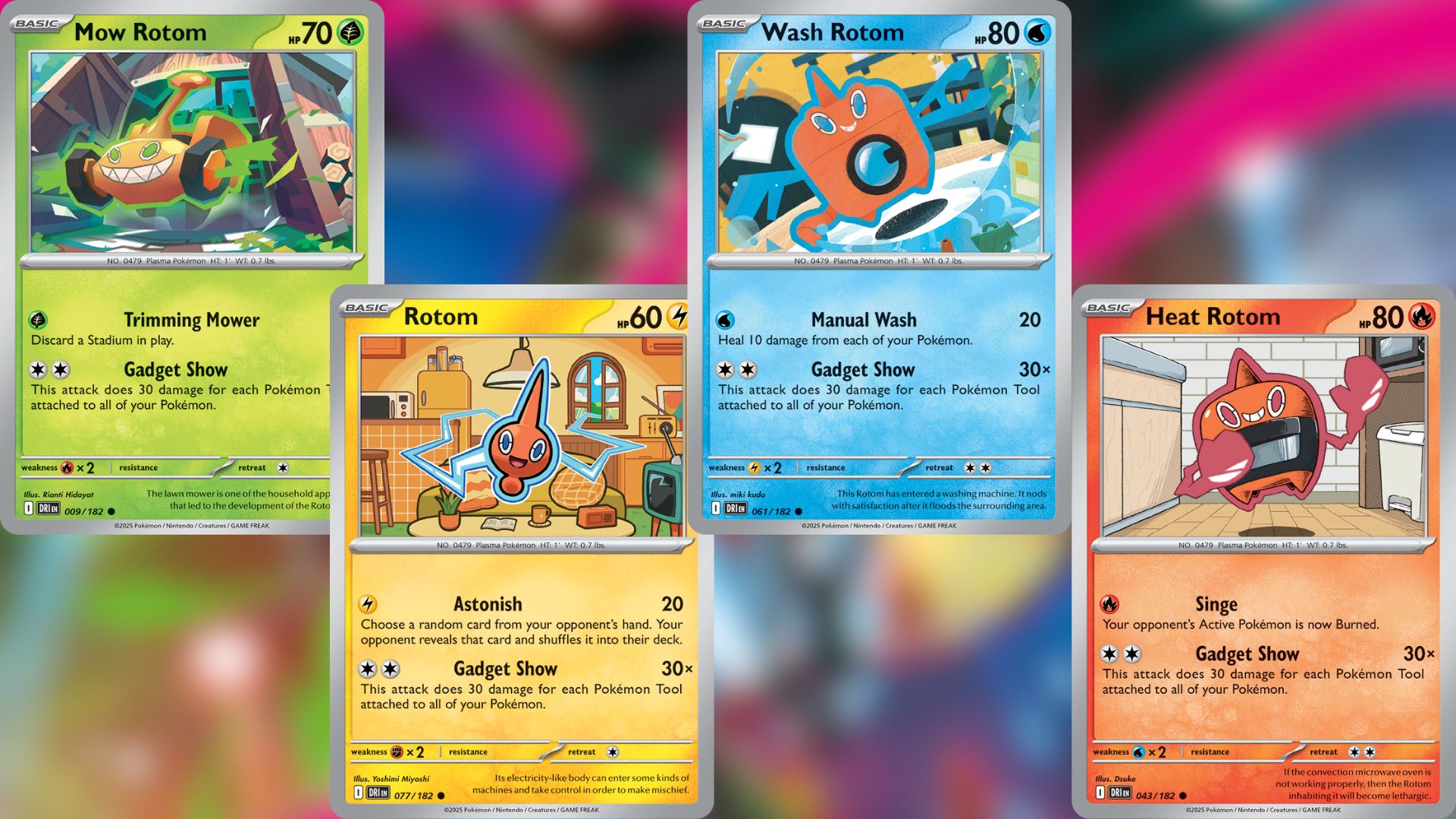 All Rotom forms from Destined Rivals (Image via TPC)