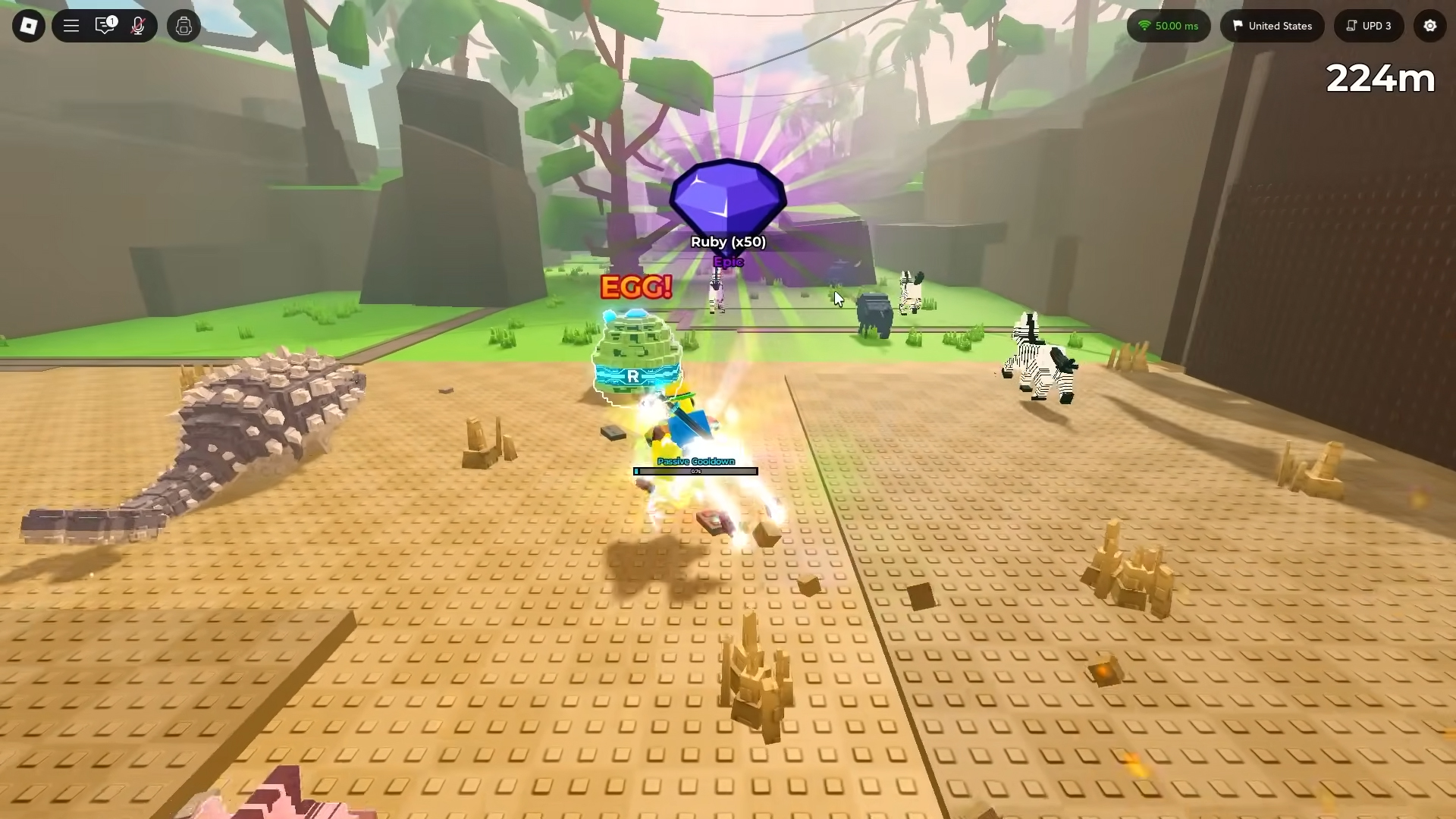 The Cretaterra biome (Image via Roblox Corporation | @Kingkade/YouTube)