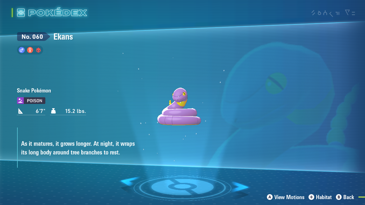 Arbok evolves from Ekans (Image via The Pokemon Company)