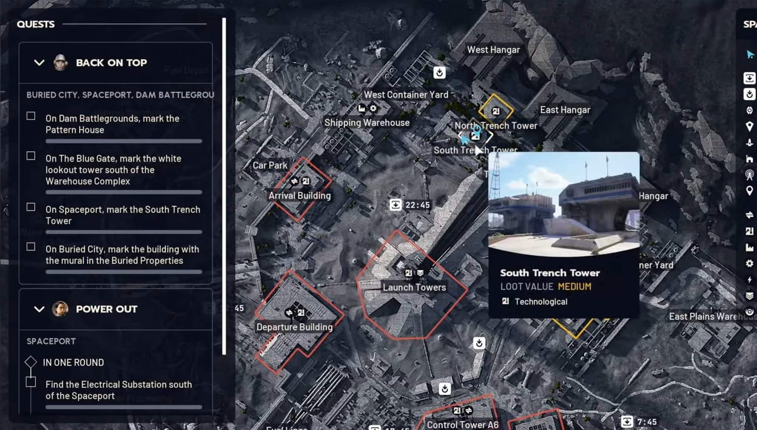 South Trench Tower location