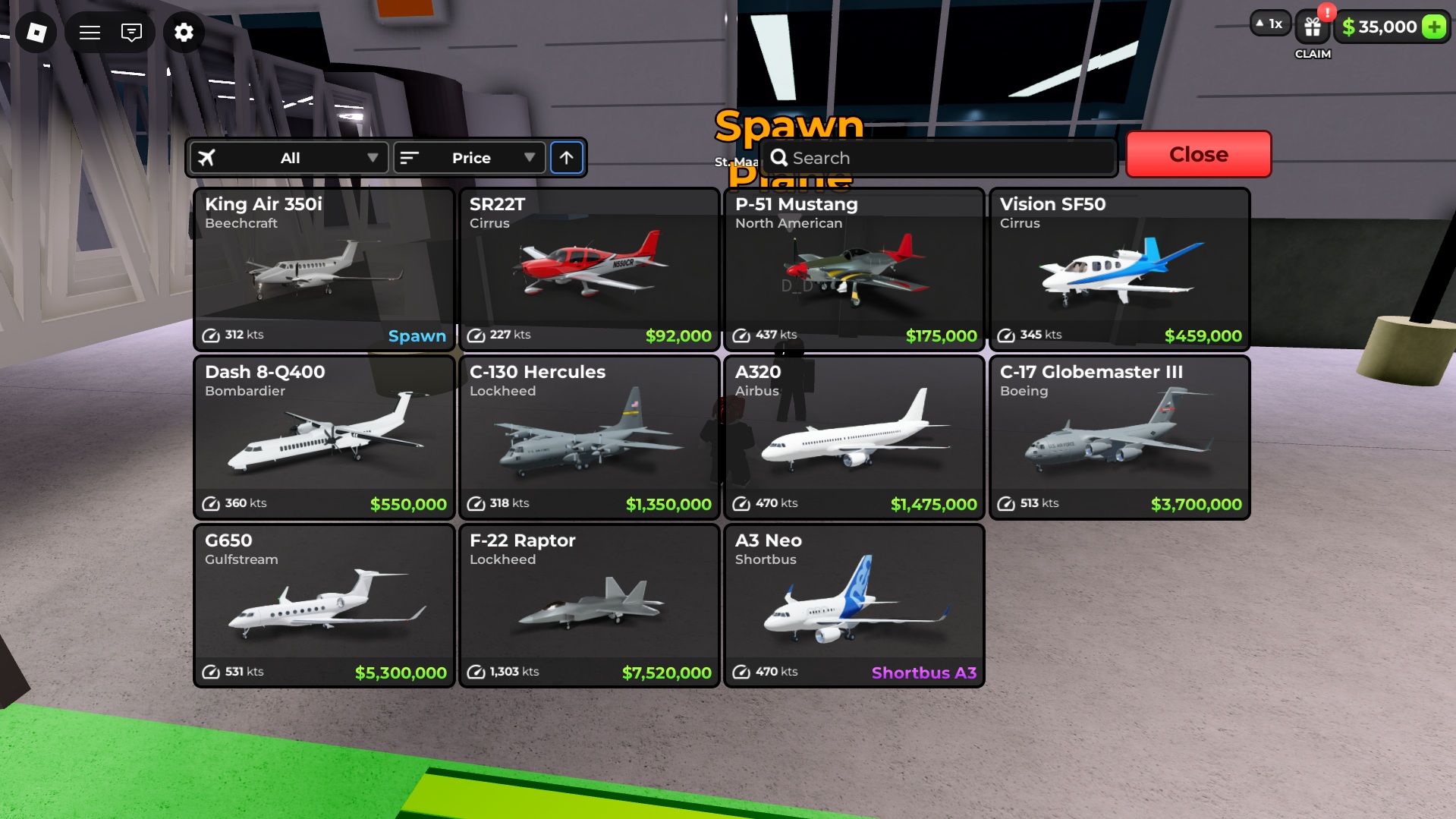 Buy new planes with the money you earn