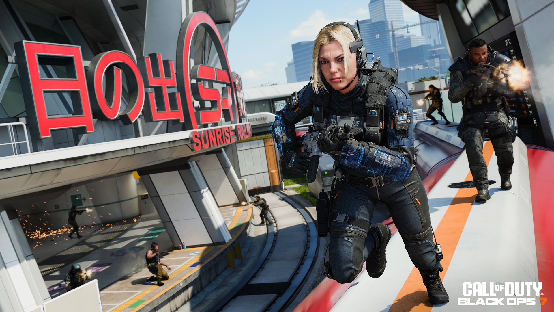 Two Operators in sprinting in Black Ops 7 Multiplayer