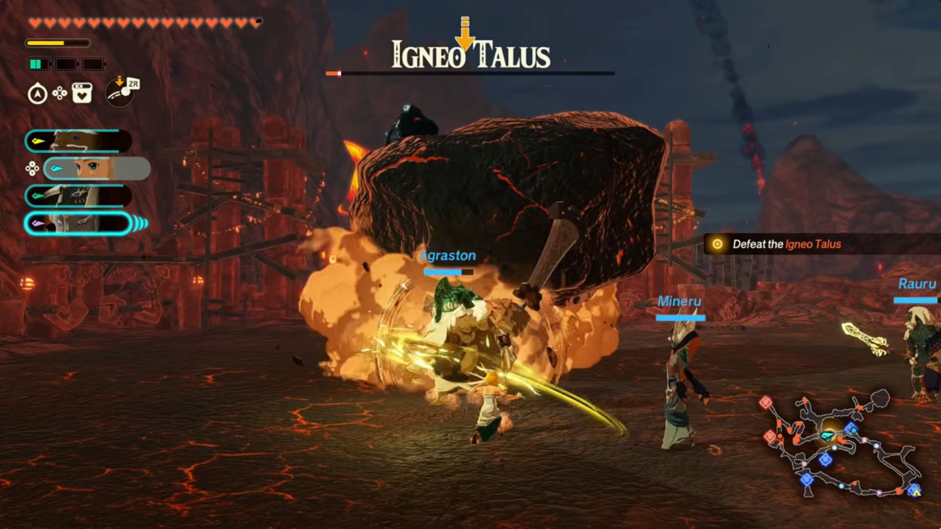 Crisis on Death Mountain Quest in Hyrule Warriors - Defeat Igneo Talus