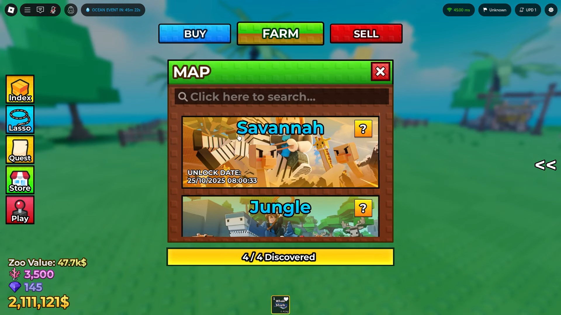 Biomes in Raise Animals (Image via Roblox Corporation)