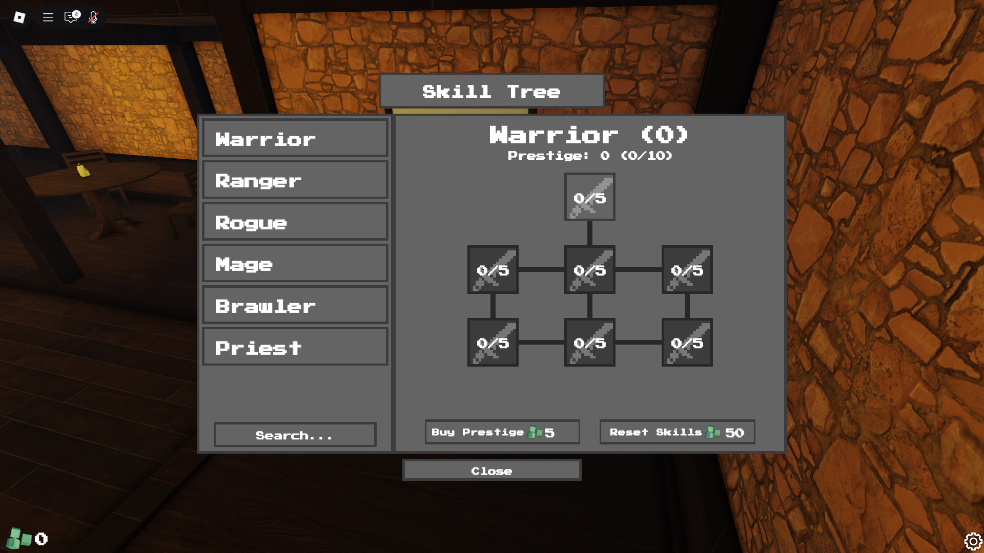 Skill Tree (Image via Roblox Corporation)