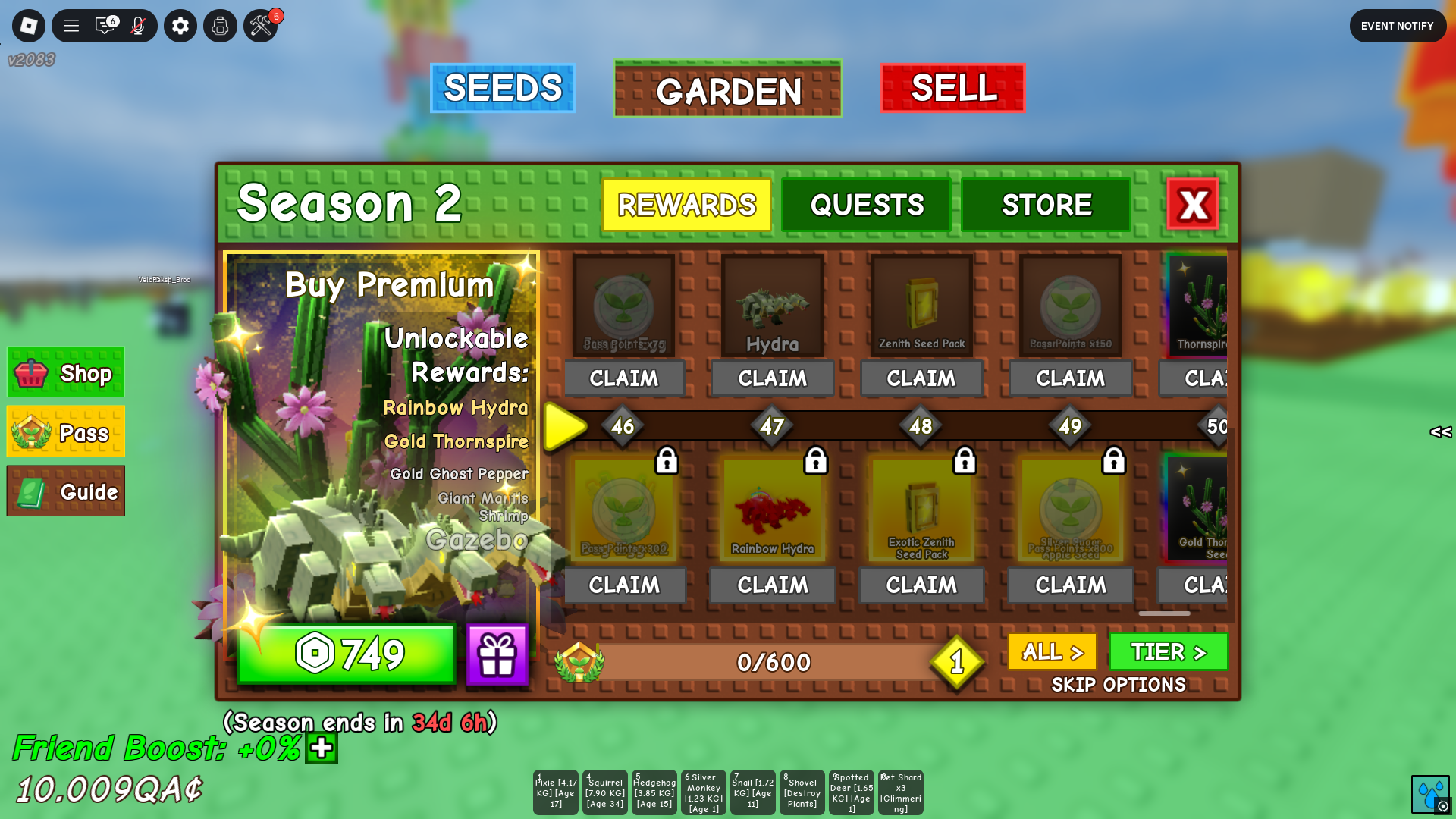 Hydra Pet in Season Pass 2 (Image via Roblox Corporation)