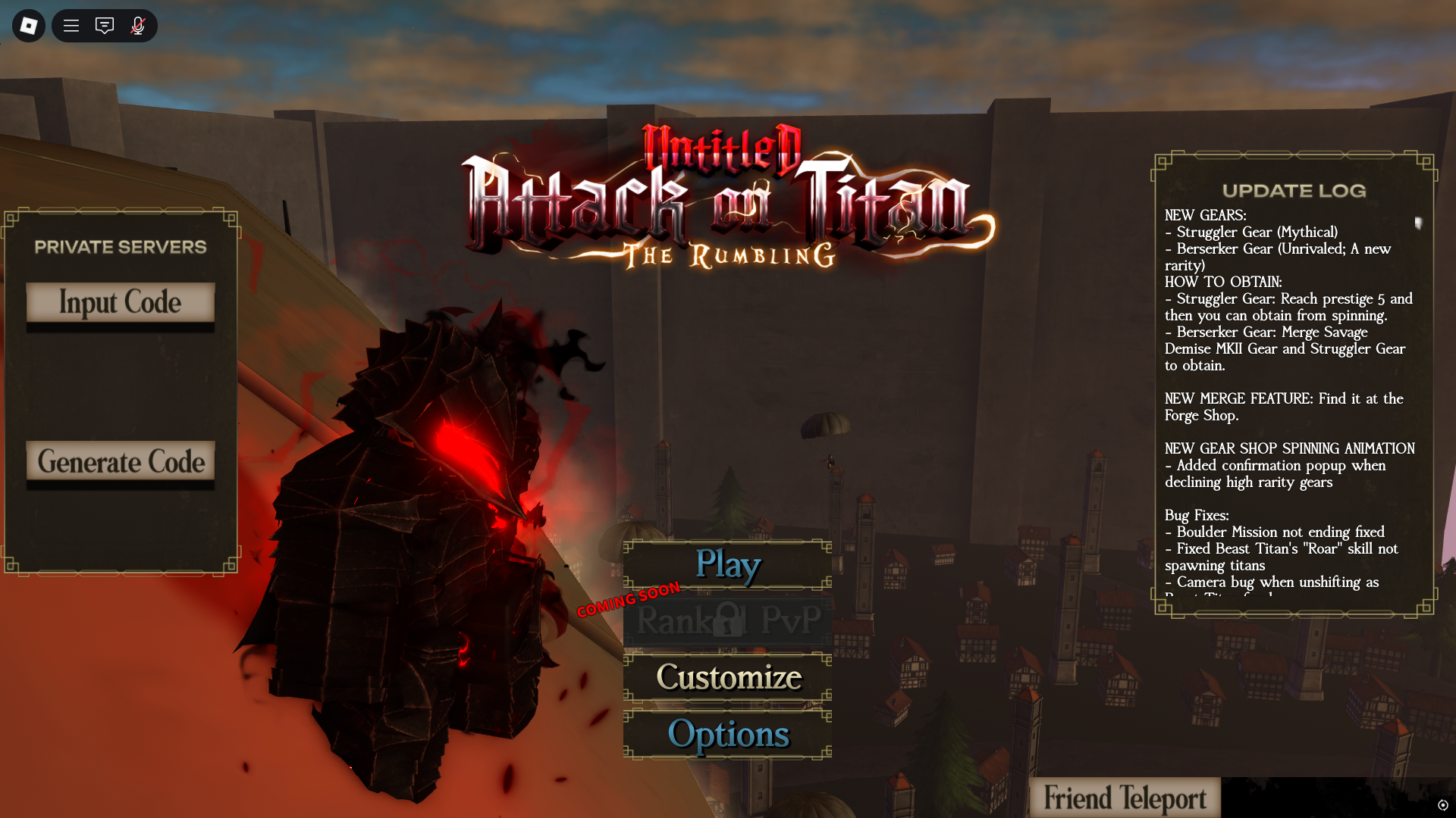 Untitled Attack on Titan (Image via Roblox Corporation)