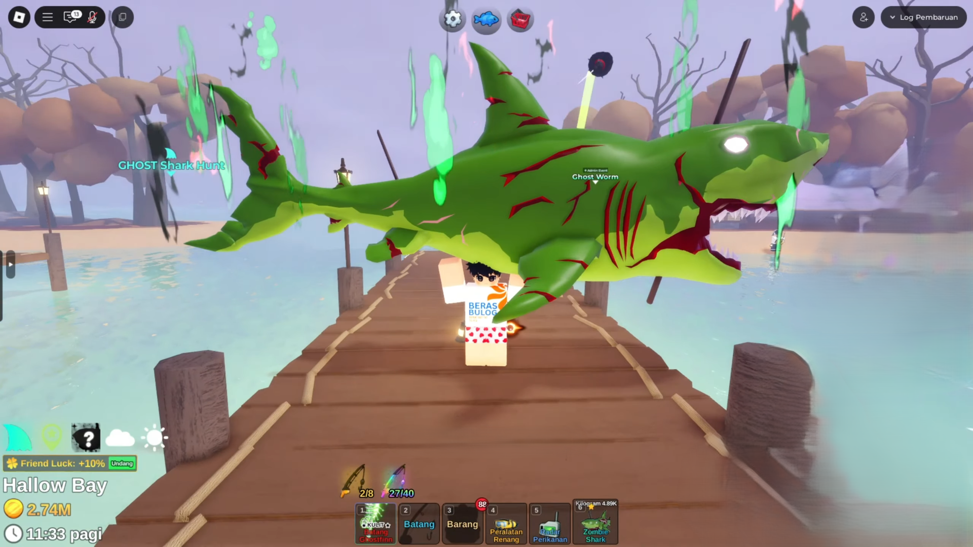 Zombie Shark in Fish It (Image via Roblox Corporation)
