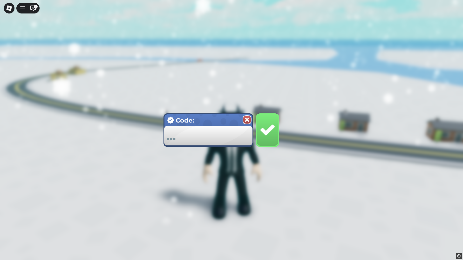 Redeeming codes (Image via Roblox Corporation)