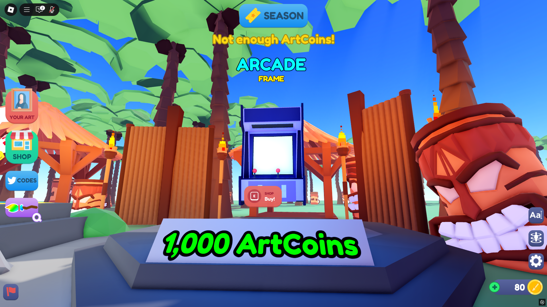 Buying new frames (Image via Roblox Corporation)