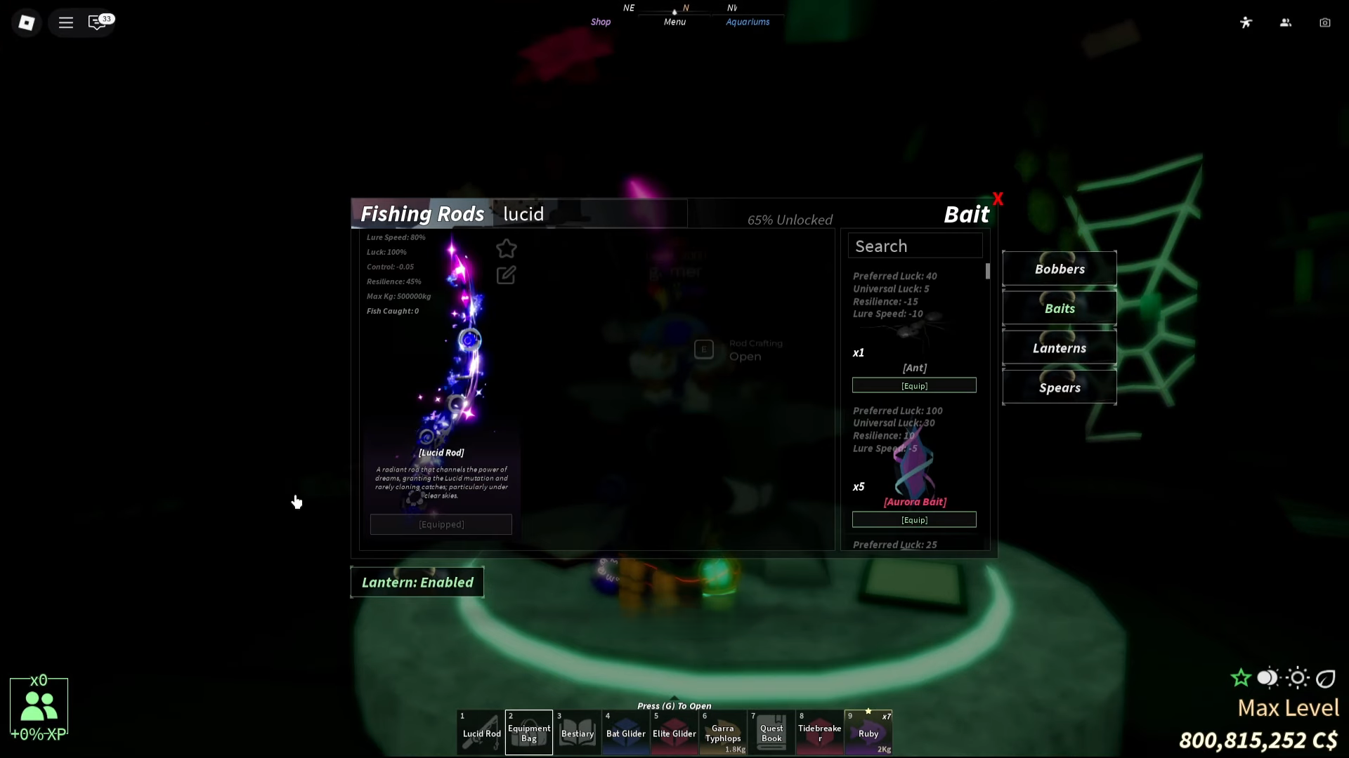 Lucid Rod in Fisch (Image via Roblox Corporation)