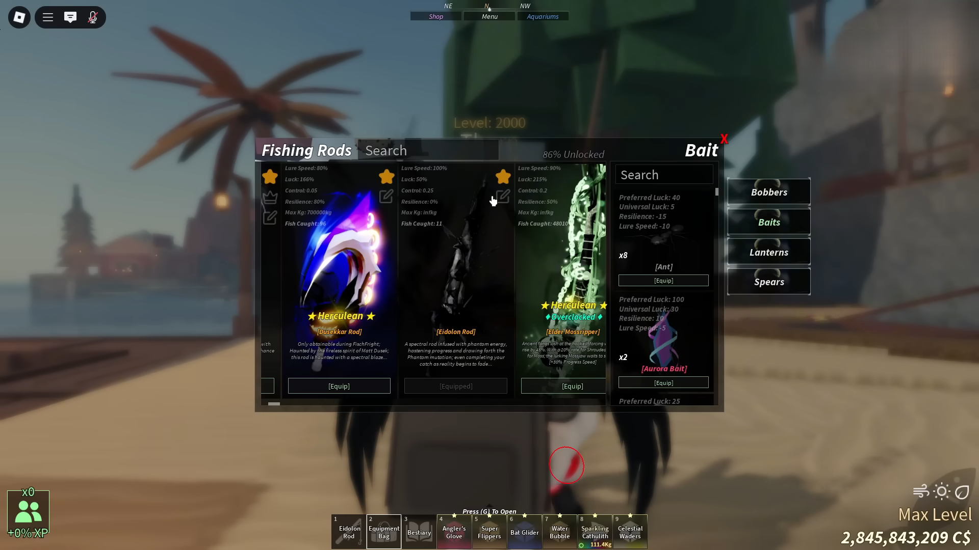 Eidolon Rod in Fisch (Image via Roblox Corporation)