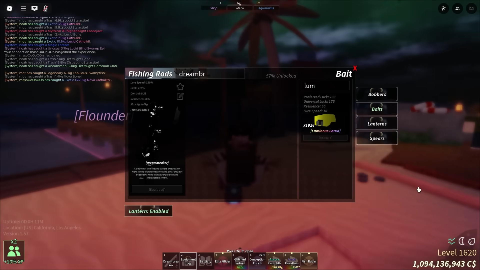 Dreambreaker Rod in Fisch (Image via Roblox Corporation)