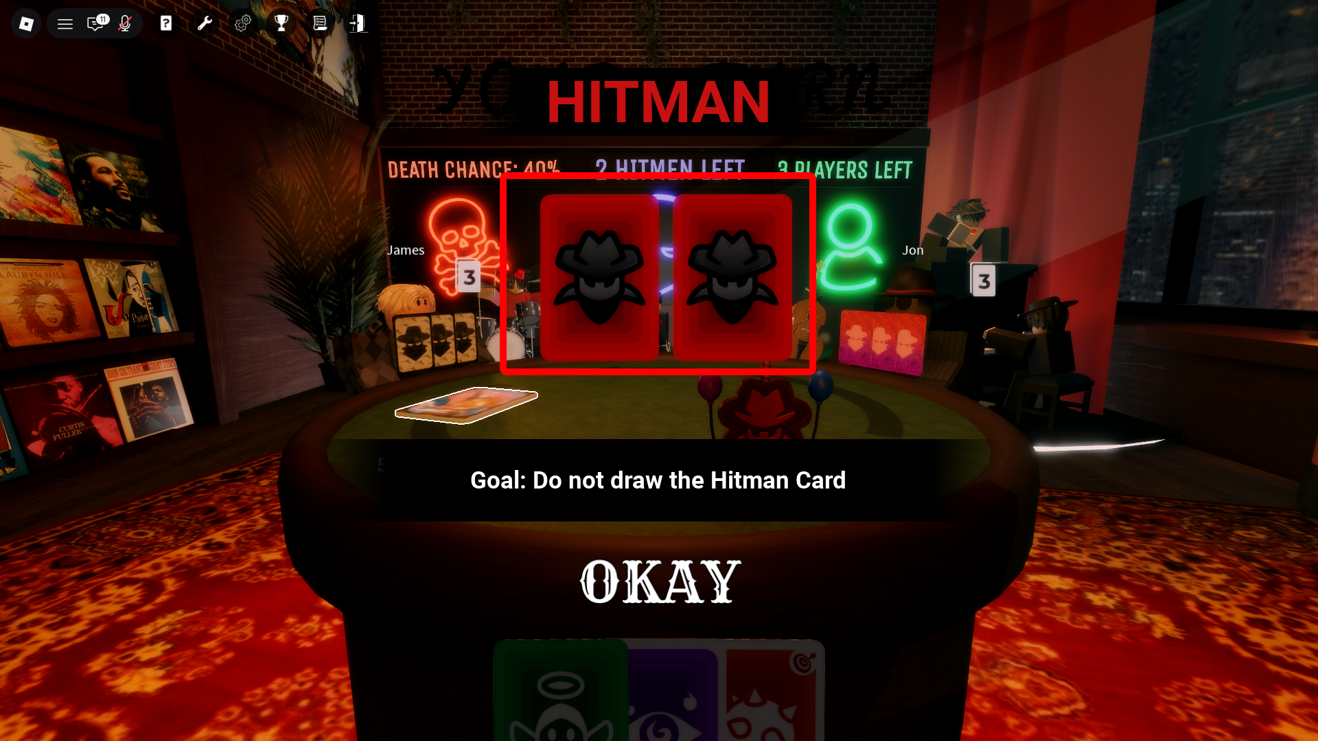 Hitman Card Game (Image via Roblox Corporation)