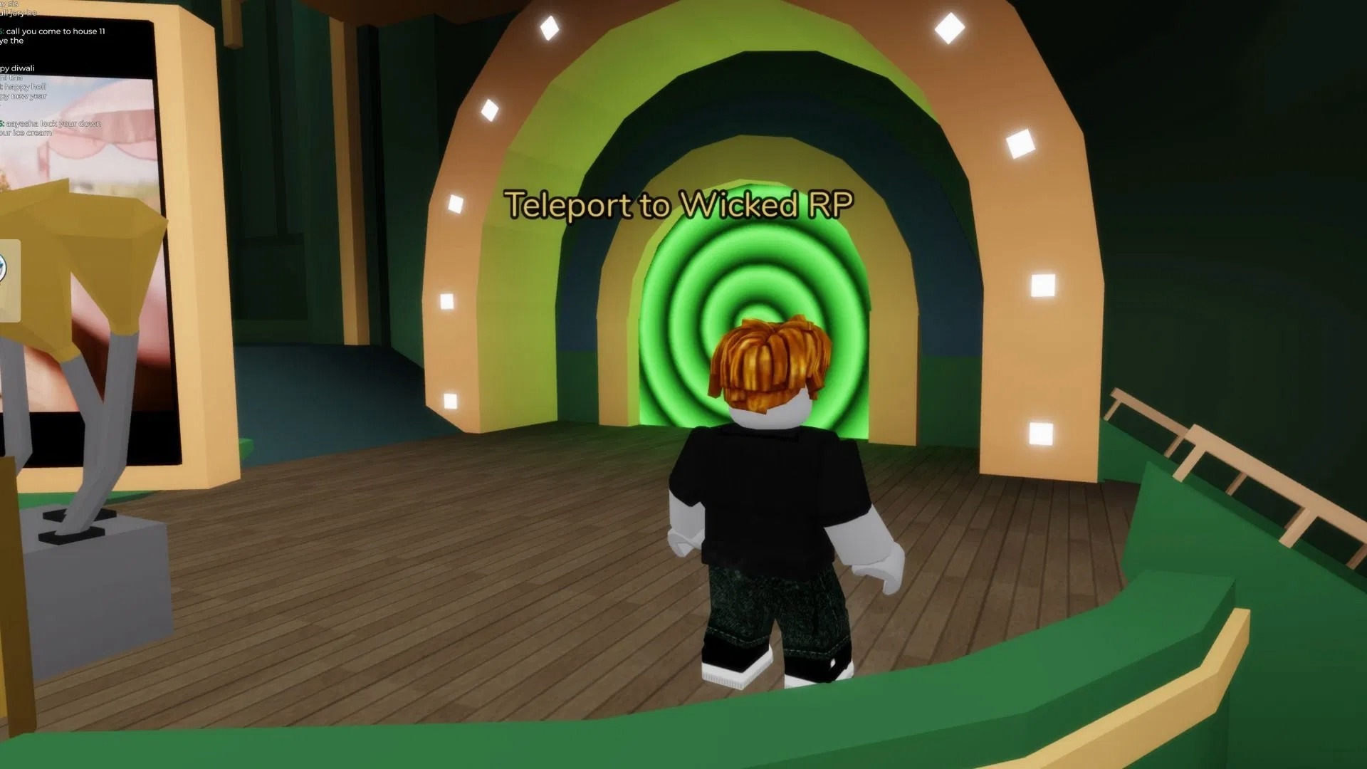 Enter the portal to travel to Emerald City