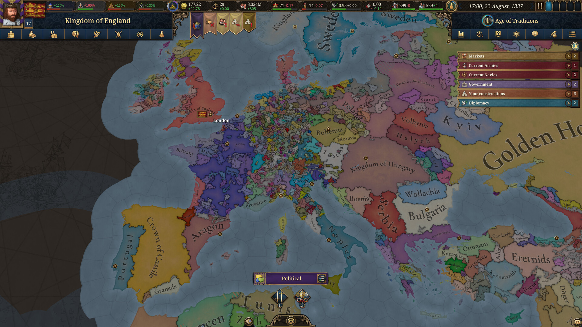 Europa Universalis 5 (EU5) All Formable Nations Guide (Image via Paradox Interactive)