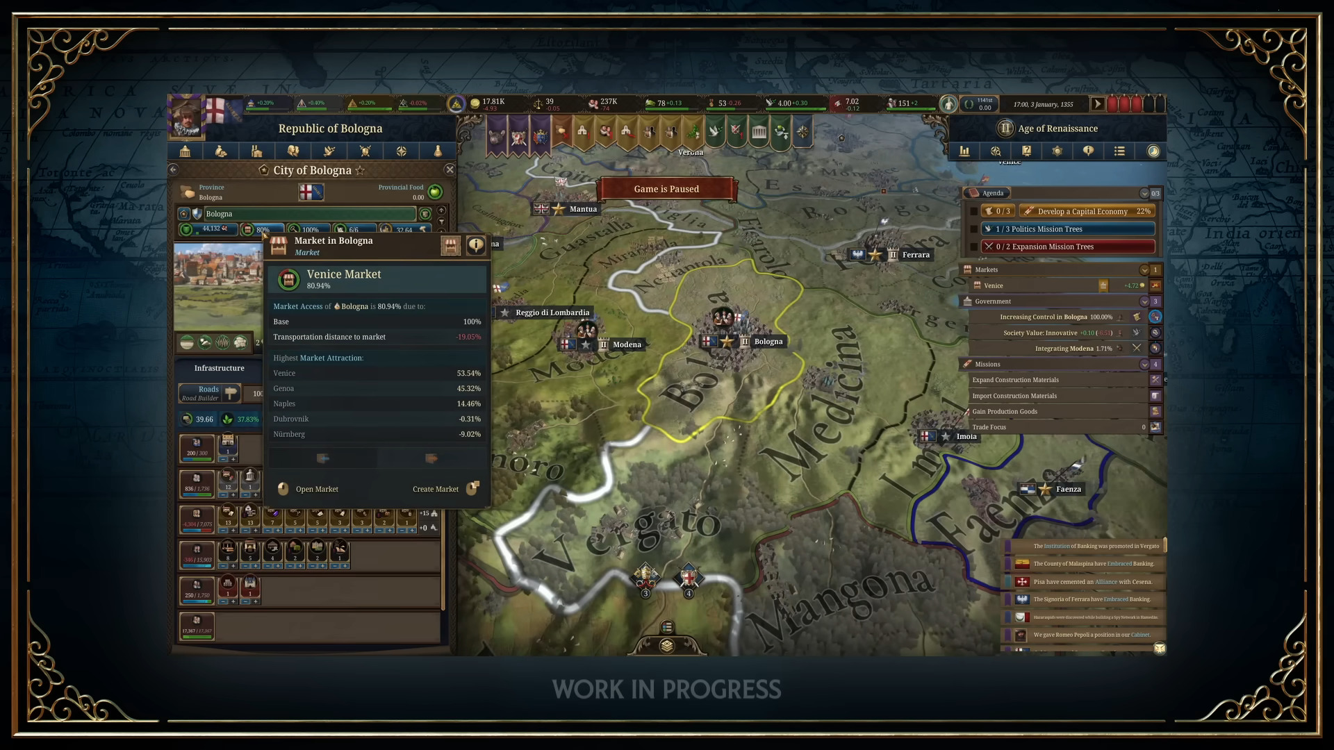 How To Destroy a Market in (EU5) Europa Universalis 5 (Image via Paradox Interactive)