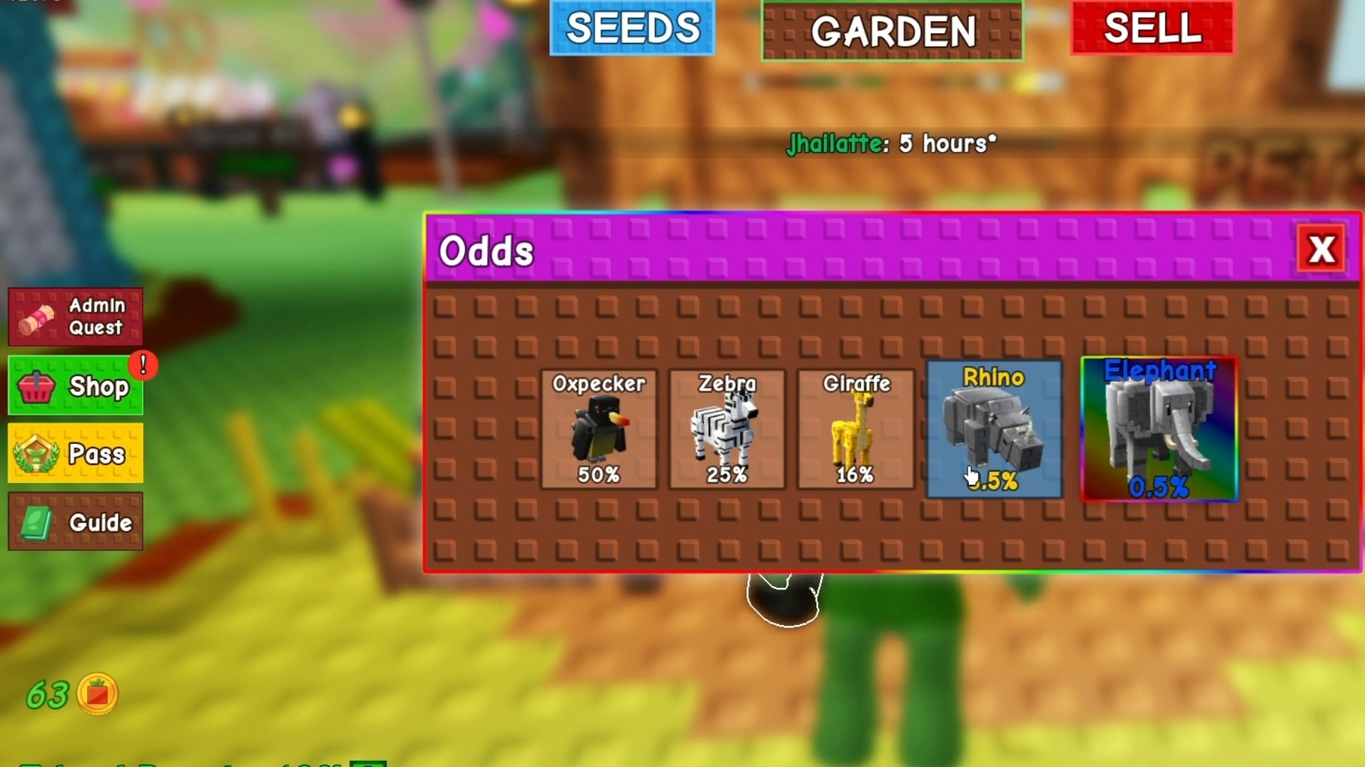 Get the Rhino pet to maximize your chances of grabbing the mutation