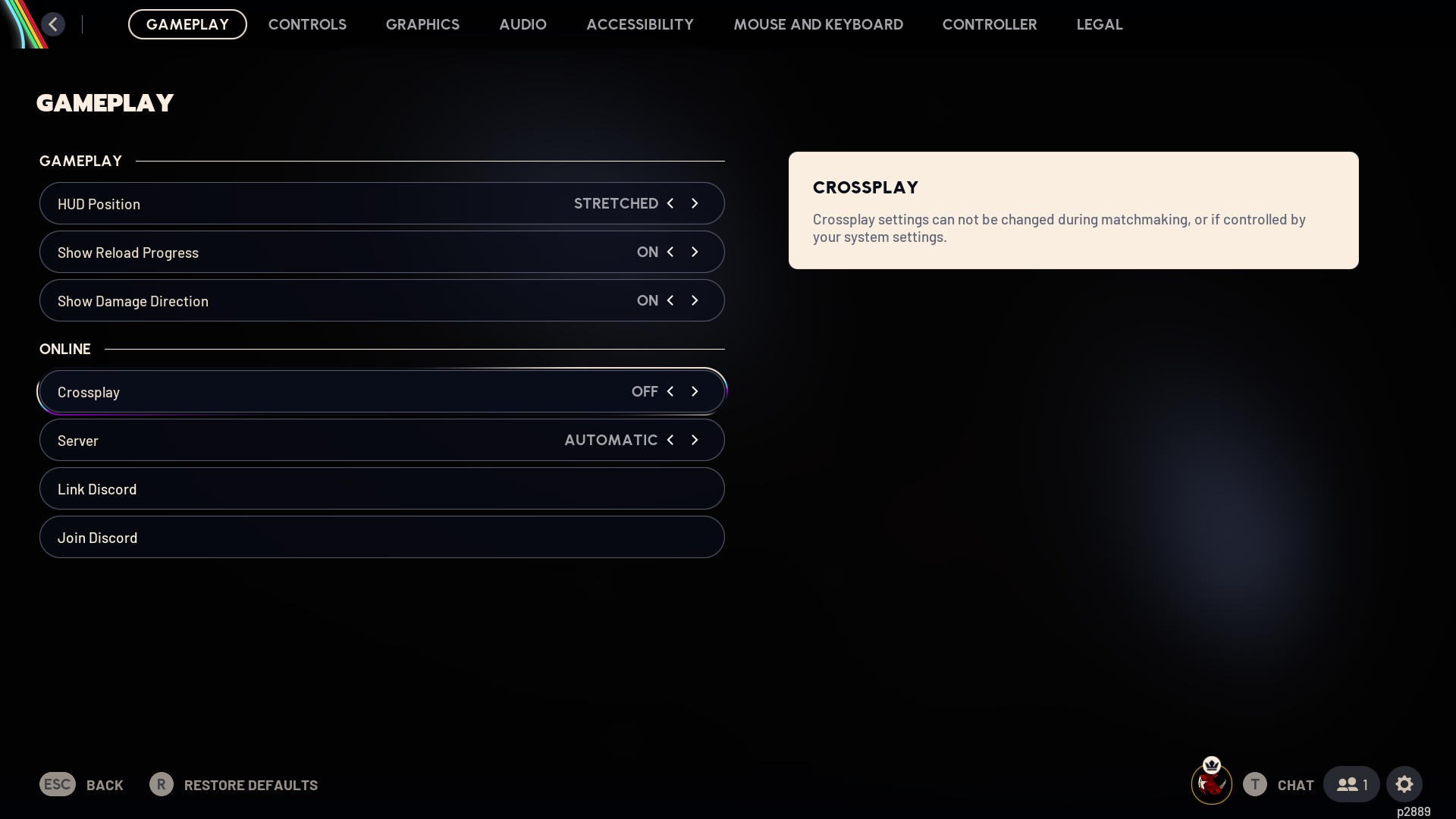 Disabling Crossplay in Arc Raiders