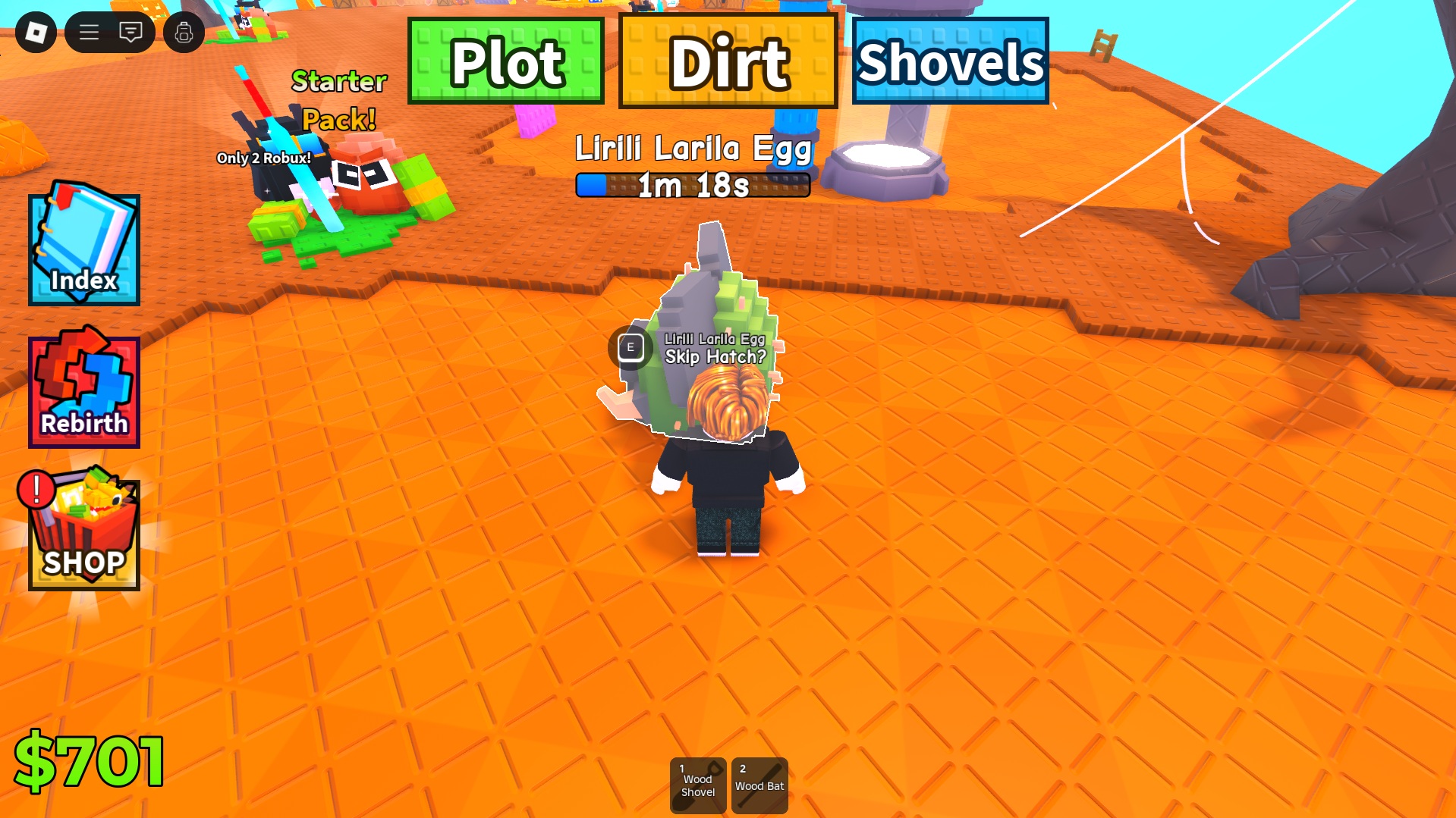 Hatching the collected Brainrot egg