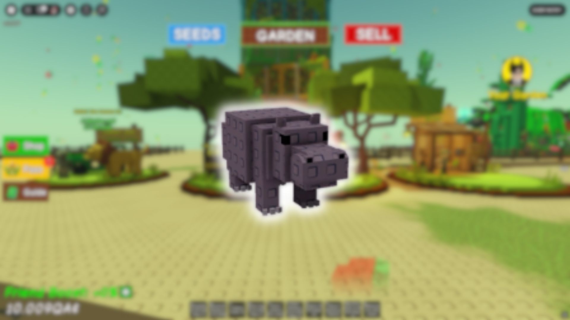 Hippo Pet in Grow a Garden (Image via Roblox Corporation)