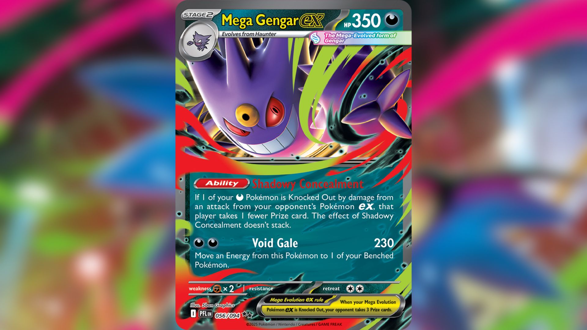 Mega Gengar ex from Phantasmal Flames (Image via TPC)