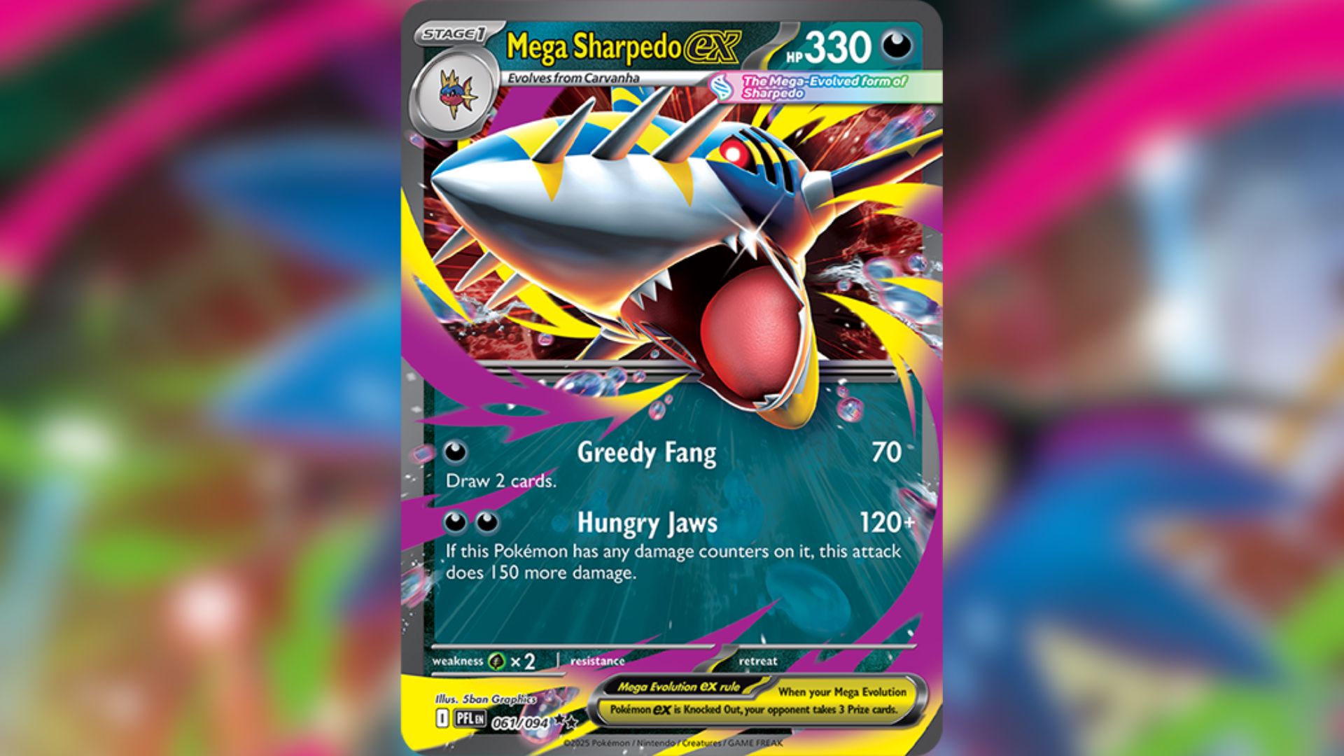 Mega Sharpedo ex (Image via TPC)