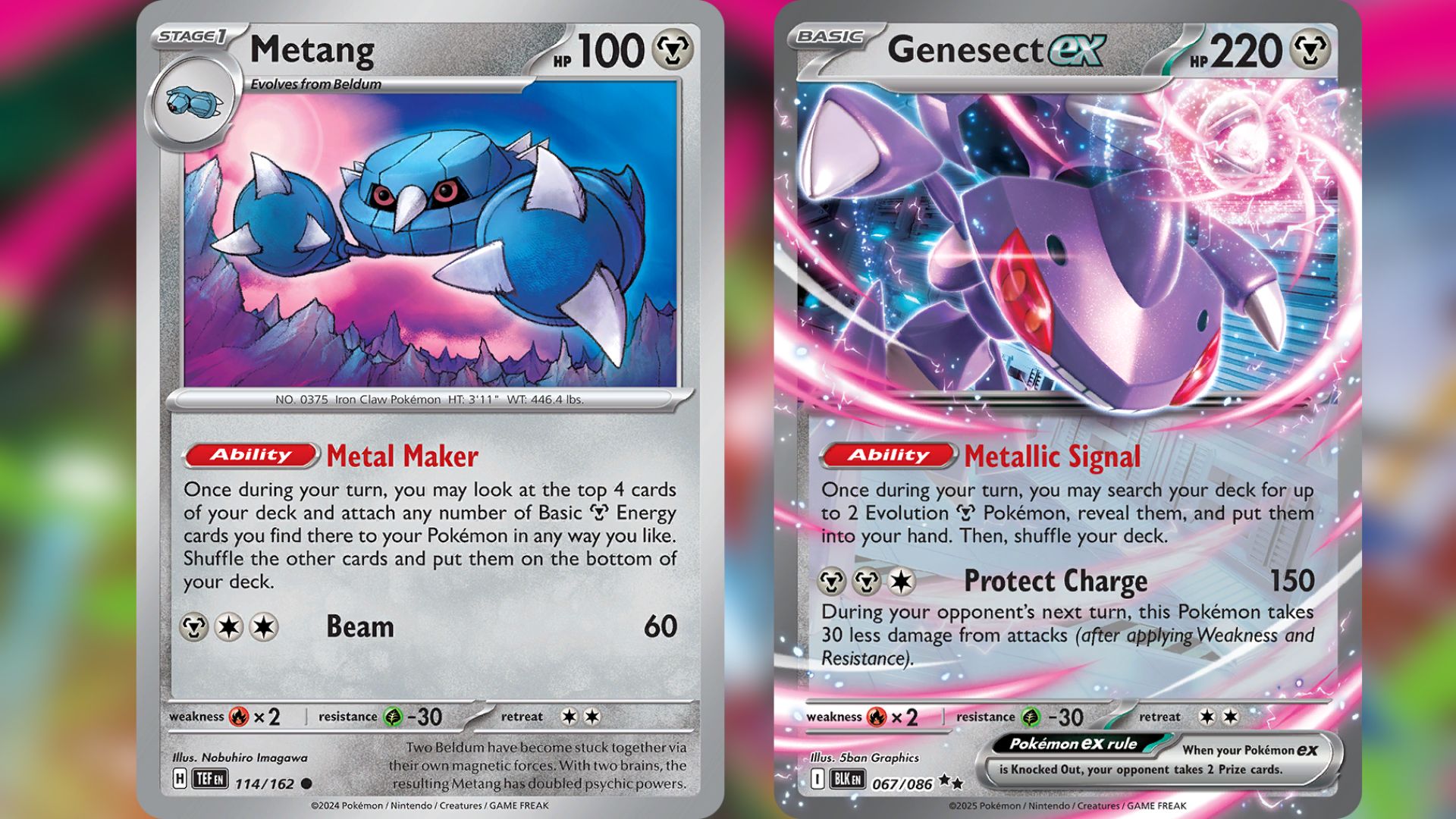 Metang and Genesect ex (Image via TPC)