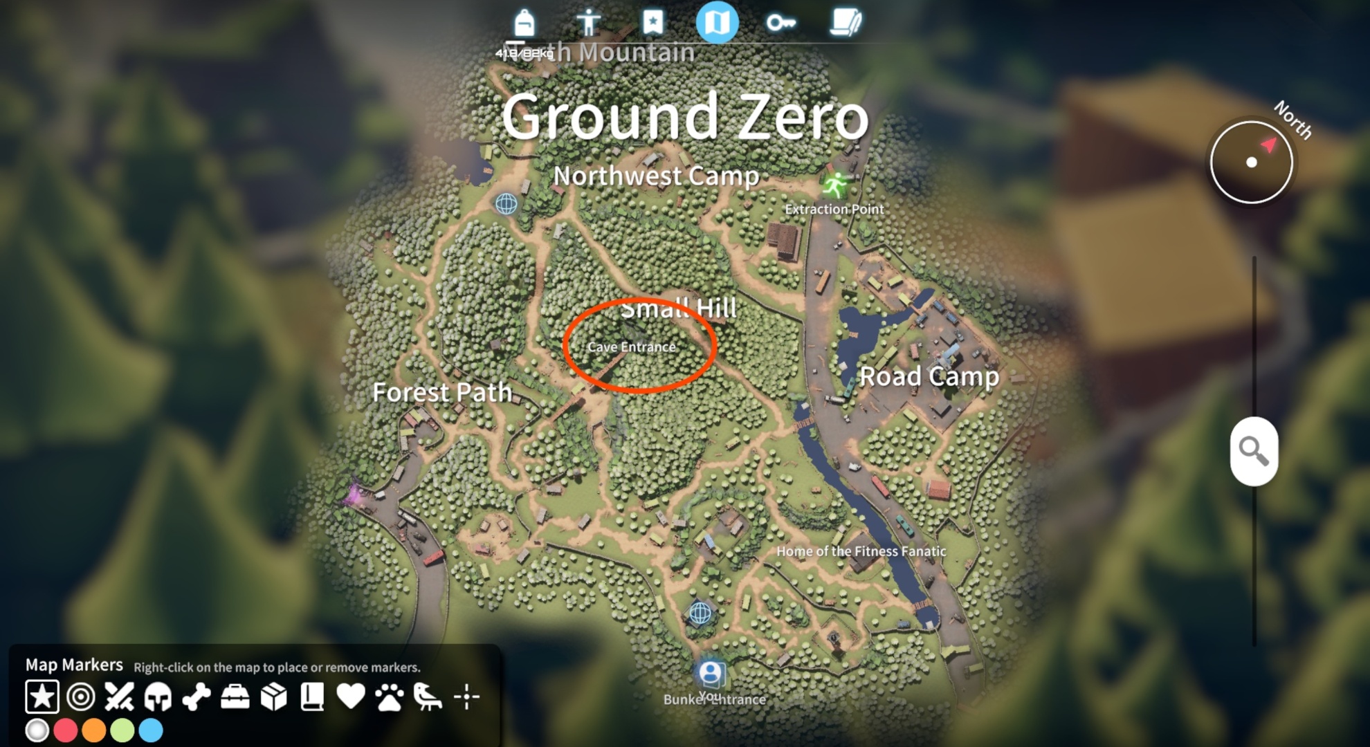 Location of the cave entrance (Image via bilibili | Deltia's Gaming)