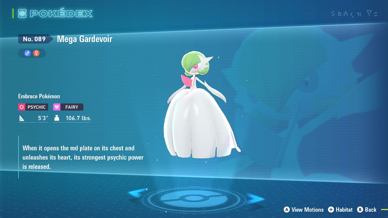 Gardevoir is a dual Fairy/Psychic type (Image via The Pokemon Company)