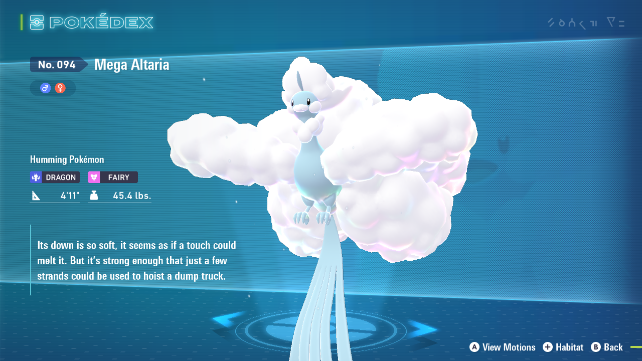 Mega Altaria becomes a Fairy type (Image via The Pokemon Company)