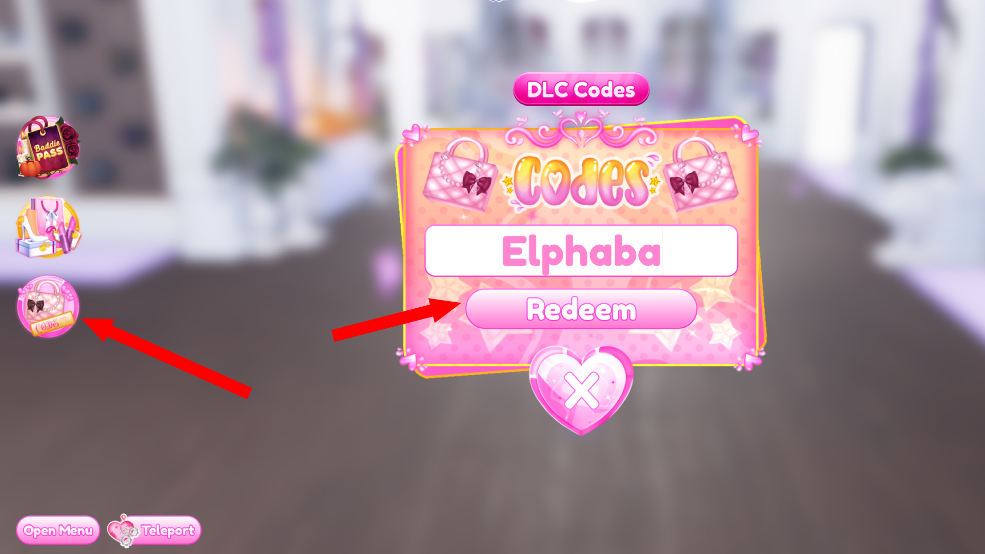 Redeem codes like normal to get the outfits (Image via Roblox Corporation)