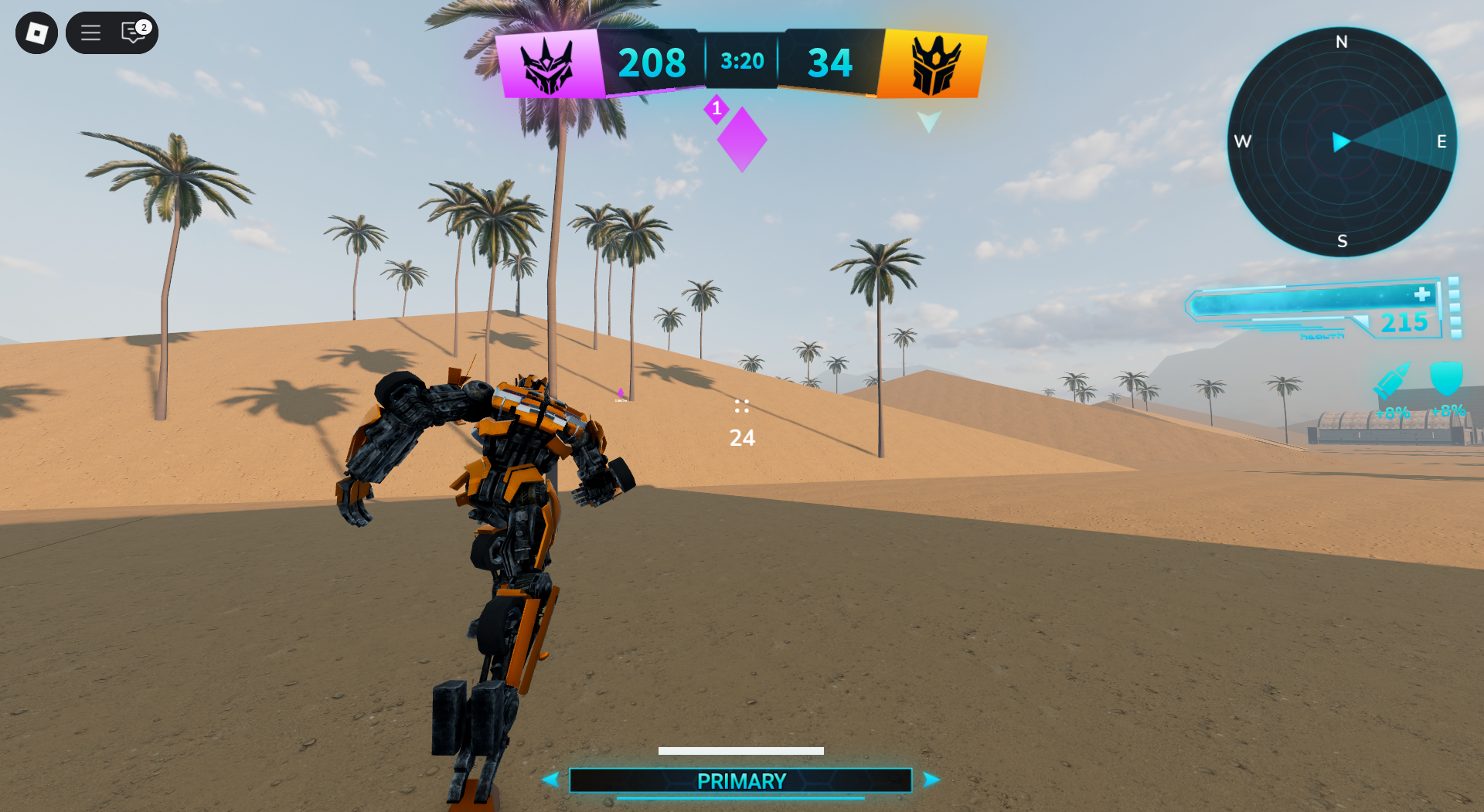 Running around the map (Image via Roblox Corporation)