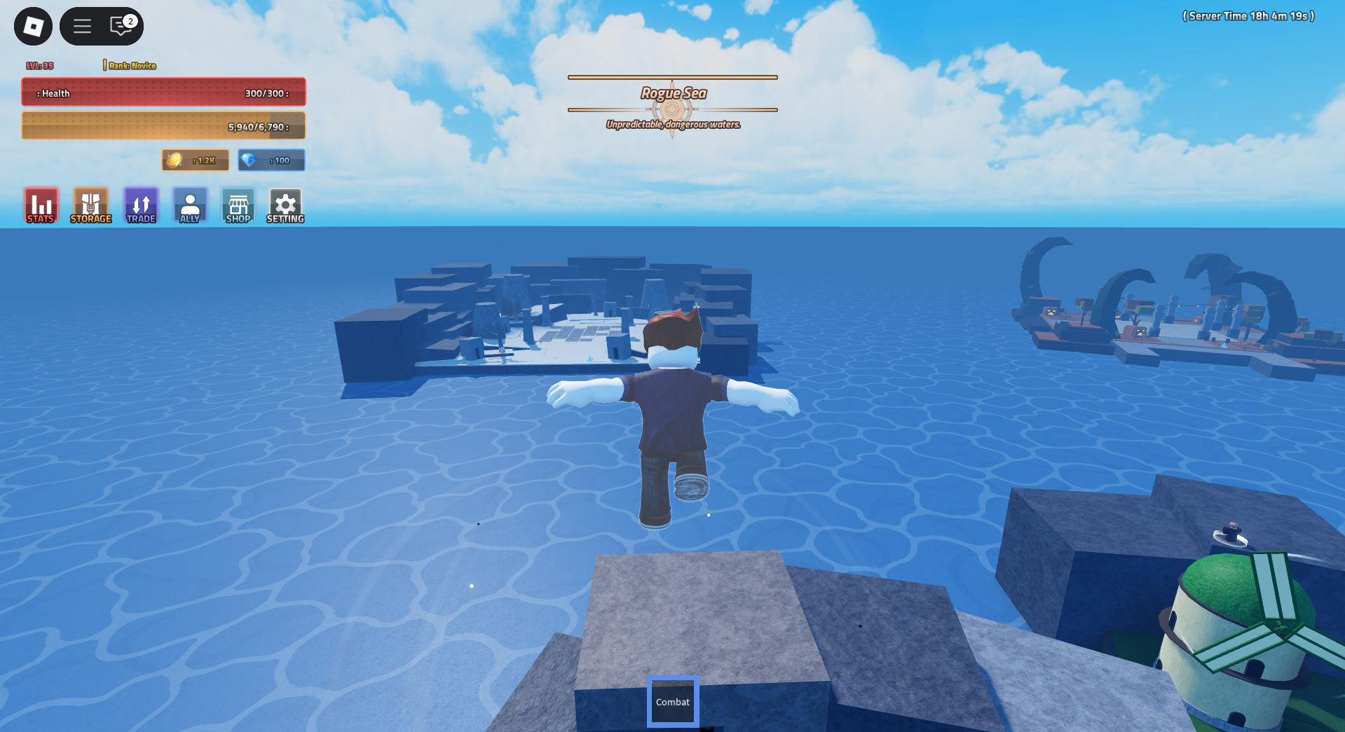 Jumping into the sky (Image via Roblox Corporation)