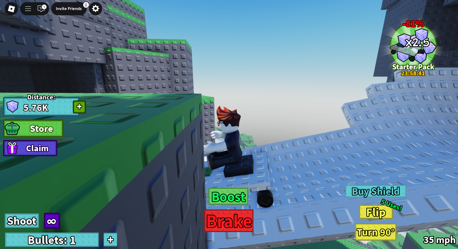 Riding the cart (Image via Roblox Corporation)