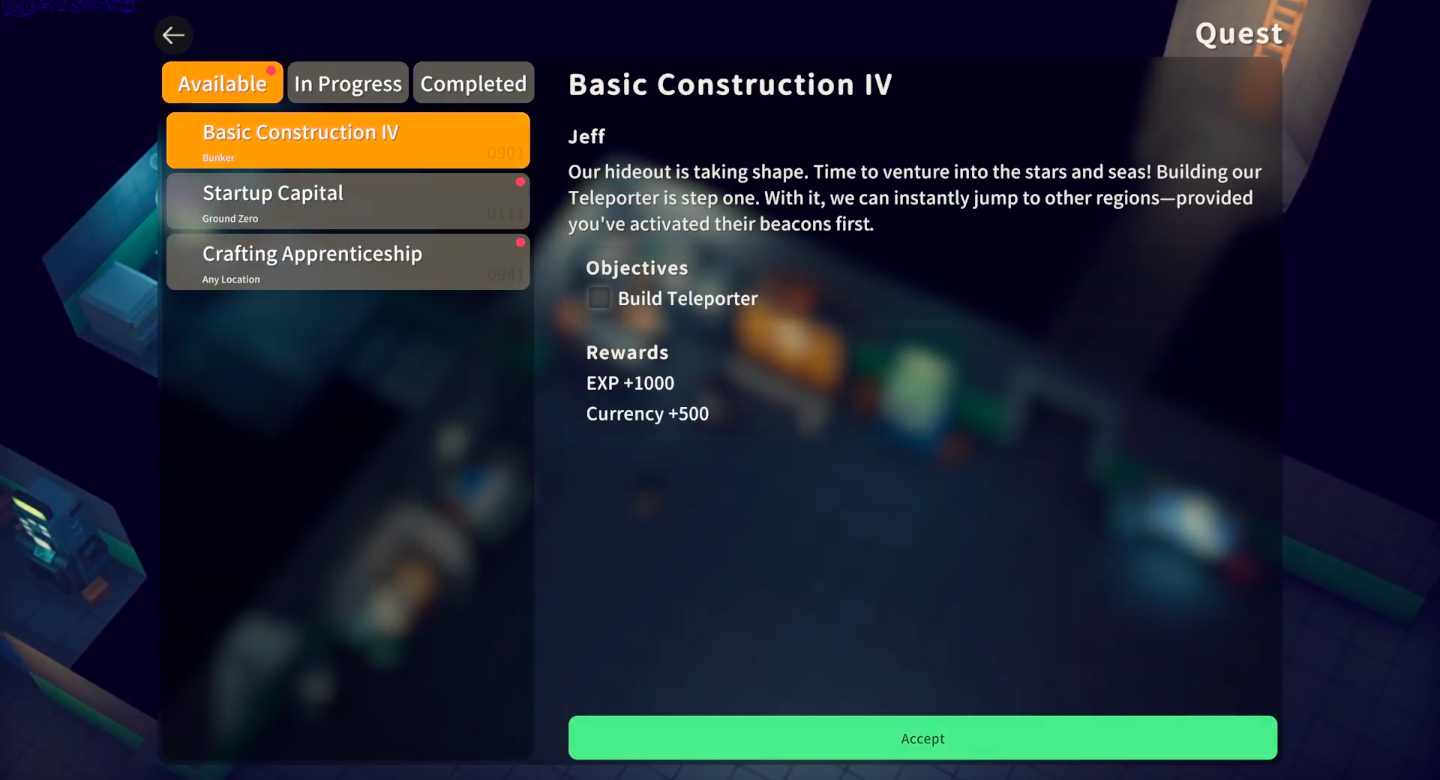 Details of the Basic Construction IV quest (Image via bilibili)