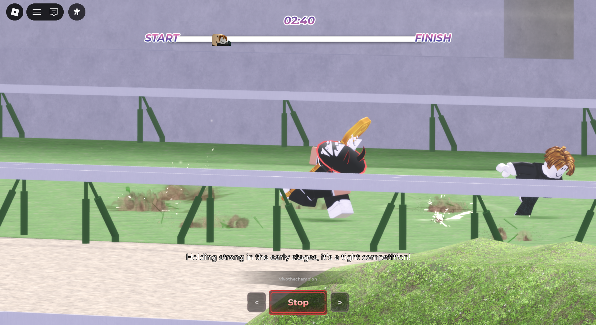 Players racing each other (Image via Roblox Corporation)
