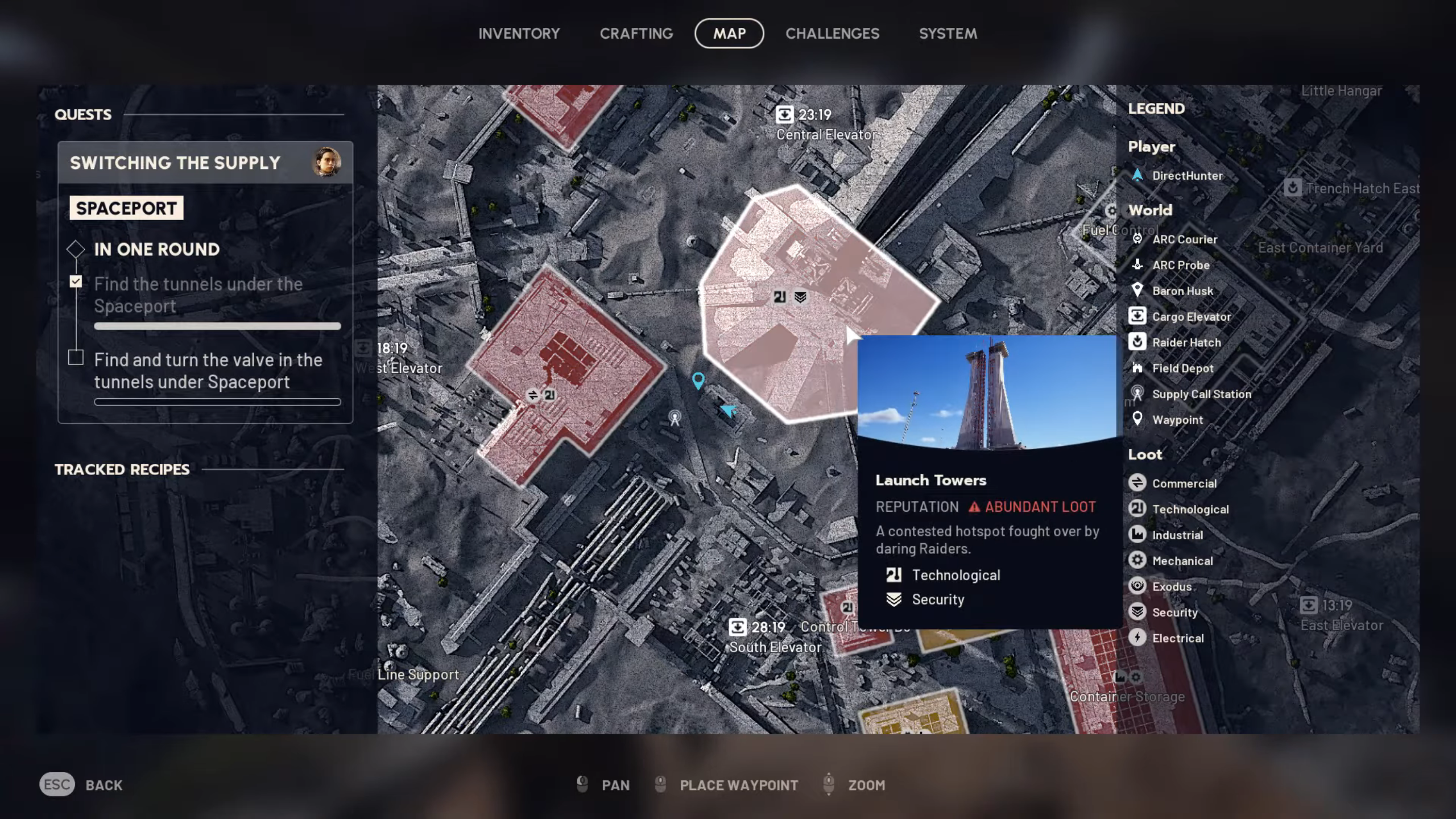 Visit the Launch Towers at the Spaceport map (Image via Embark Studios)