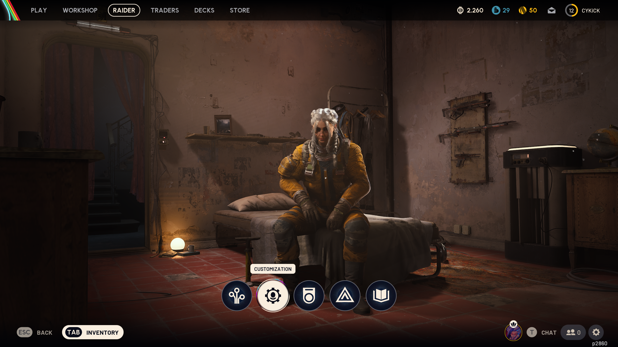 Access the Raiders menu from the main screen (Image via Embark Studios)