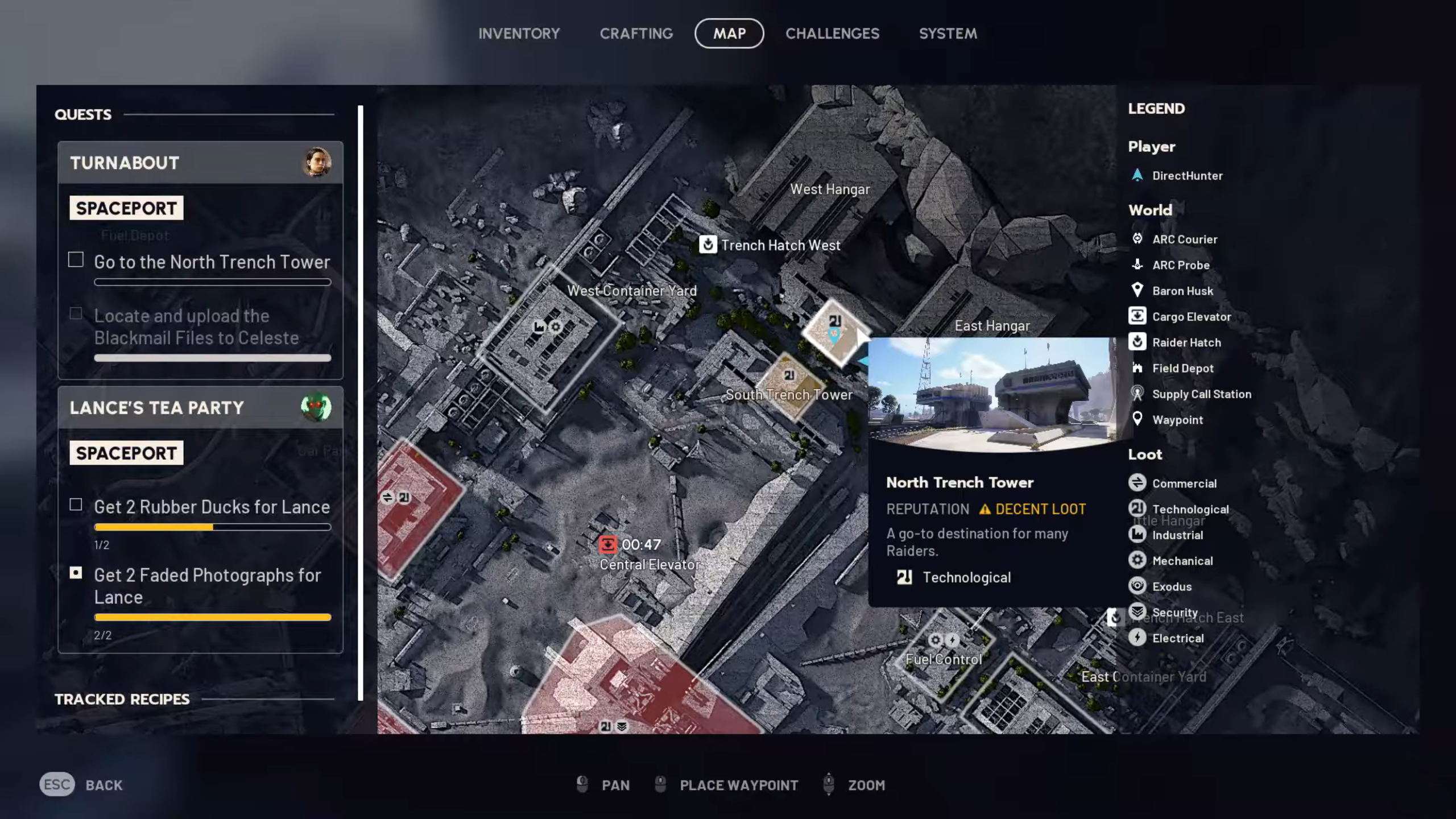 Turnabout quest objectives and location (Image via Embark Studios)