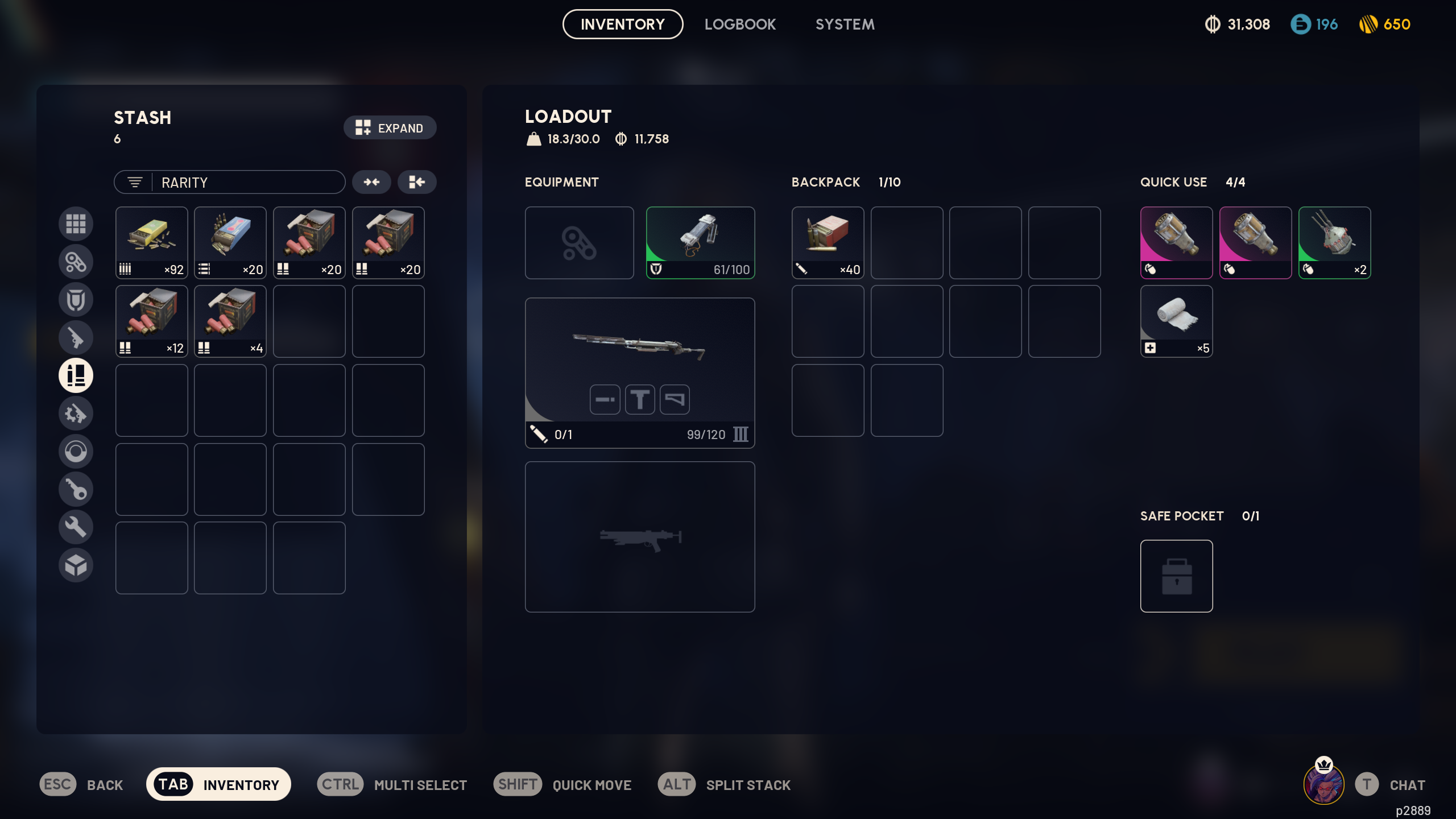 Weapon loadout (Image via Embark Studios)