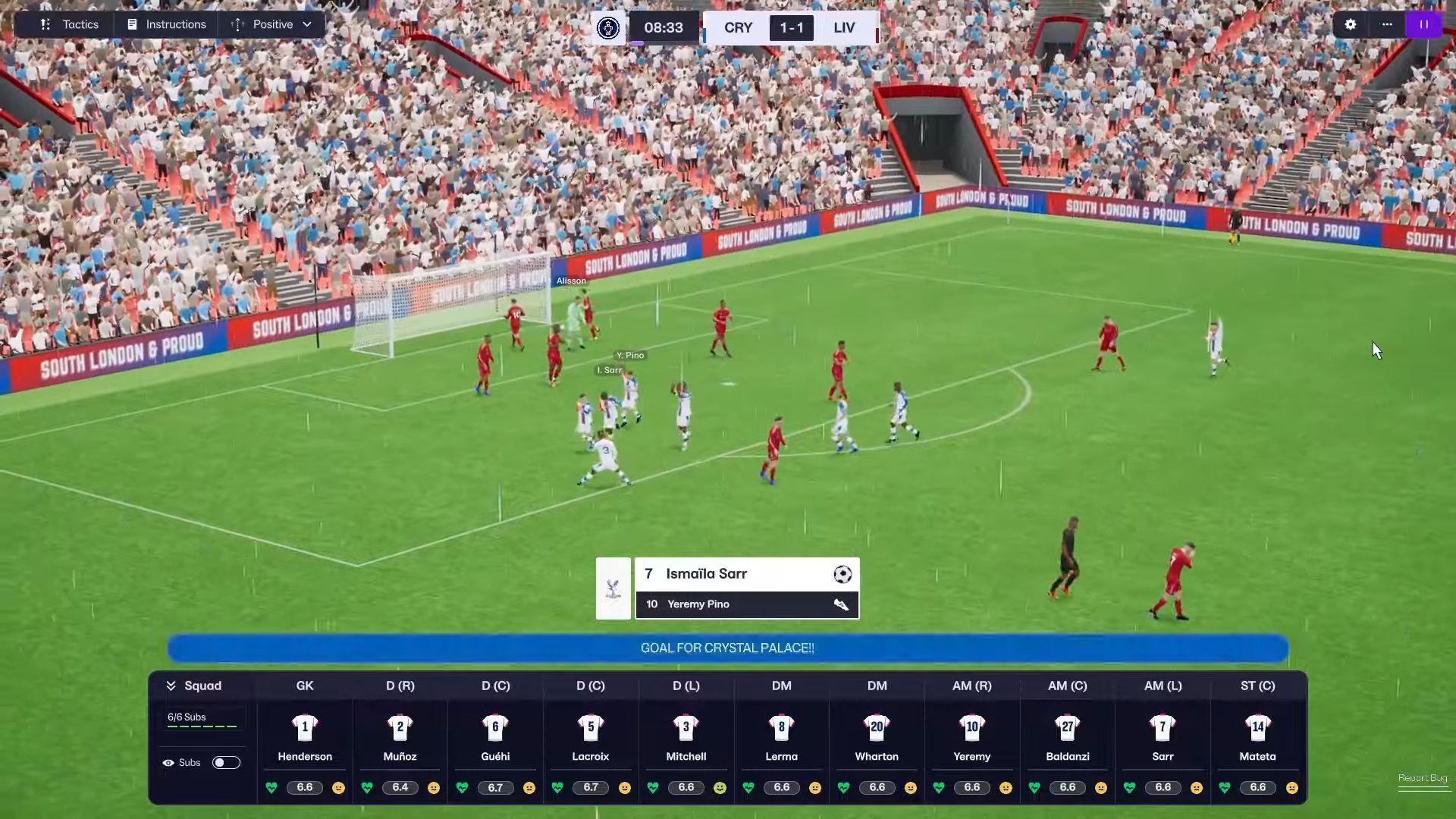 Awaken the sleeping Crystal Palace in Football Manager 26 (Image via SEGA | Youtube/@DJWood)