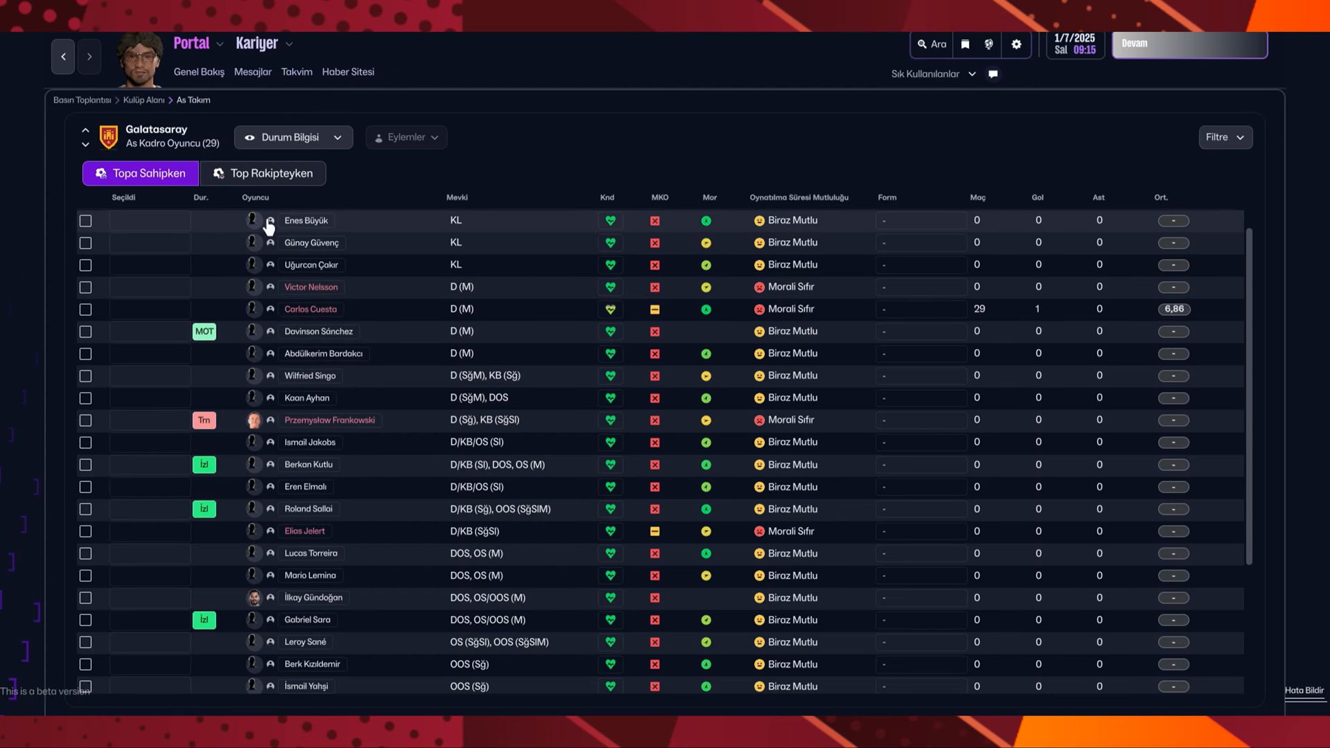 Lead Galatasaray to European glory (Image via SEGA | Youtube/@Roof Player)