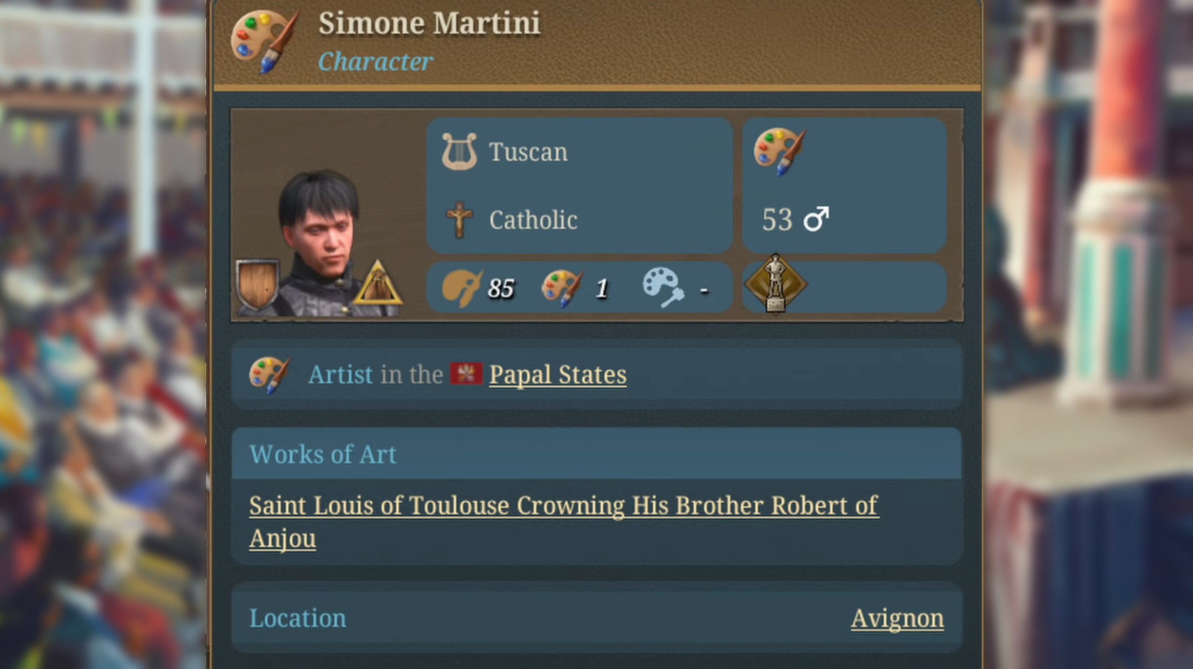 Types of Artists in Europa Universalis 5 (Image via Paradox Interactive)